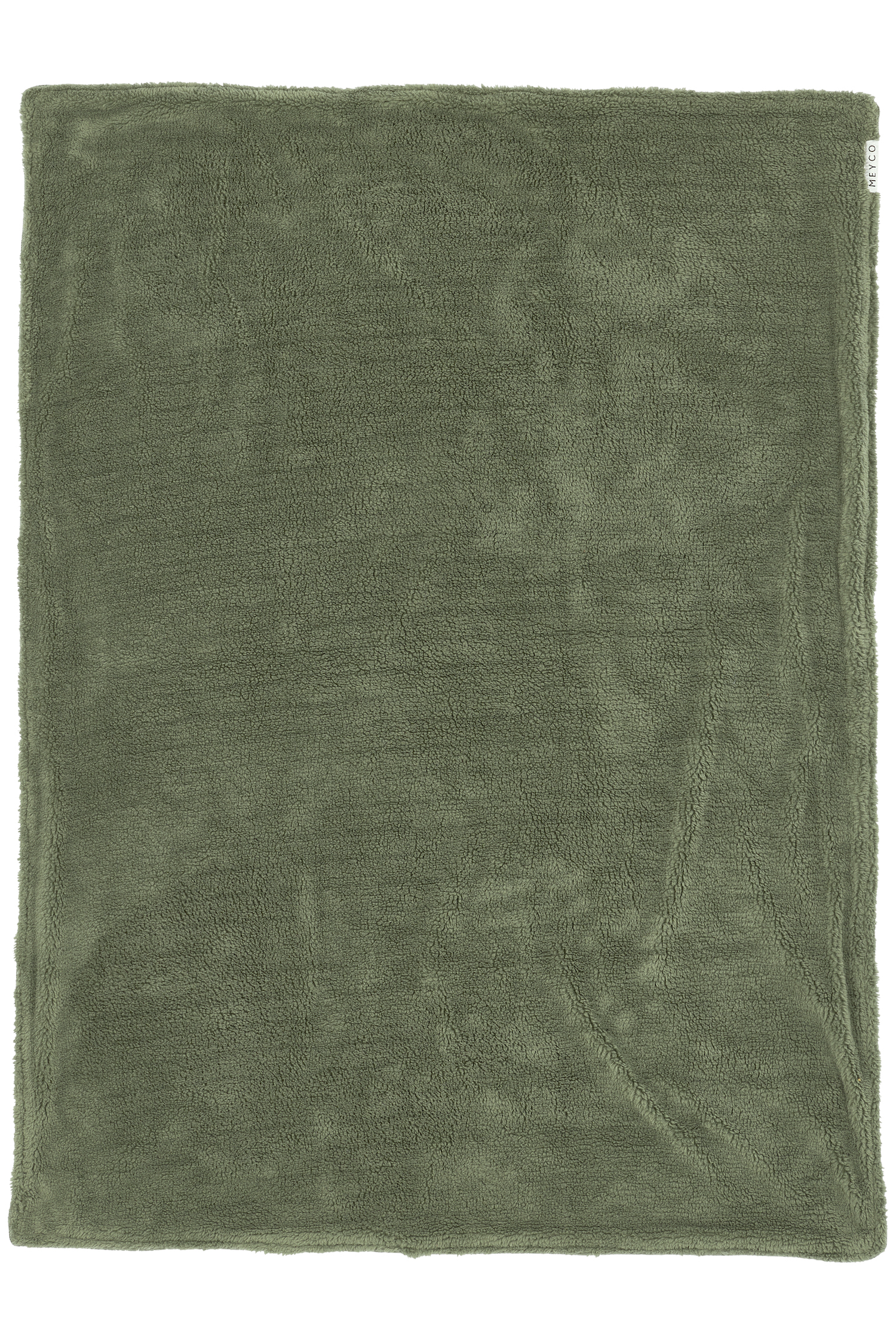 Wiegdeken Mini Knots teddy - forest green - 75x100cm