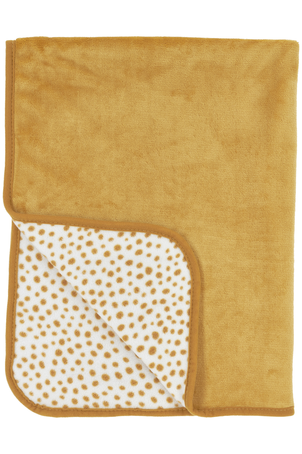 Reisdeken fleece Cheetah - honey gold - 75x100cm