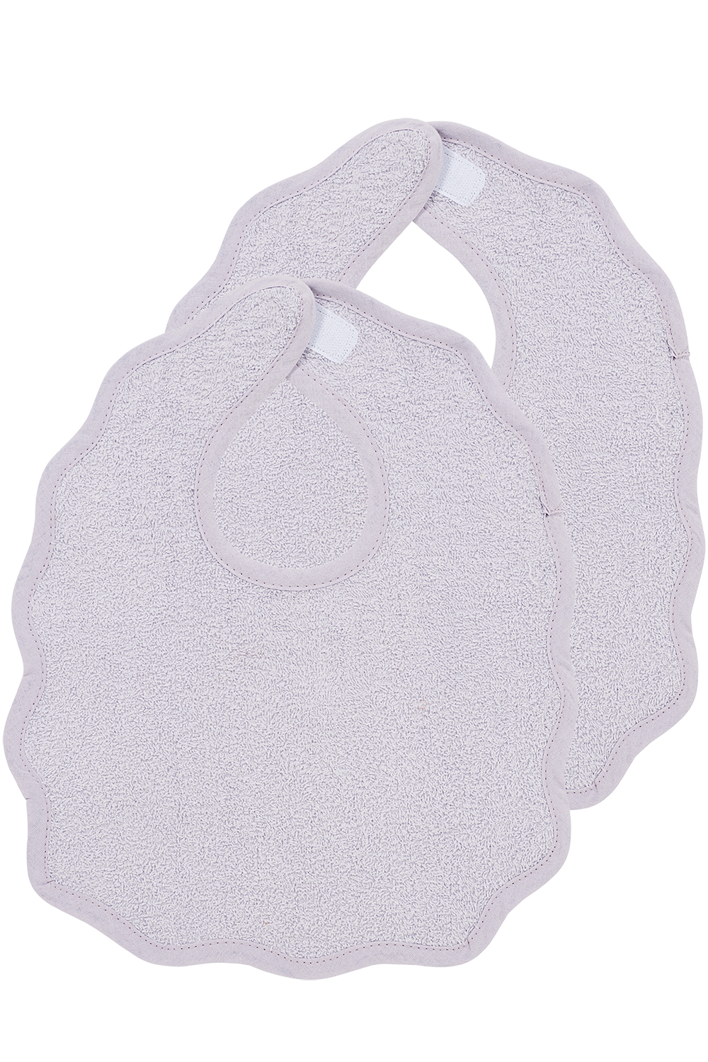 Bib 2-pack terry Wavy - soft lavender