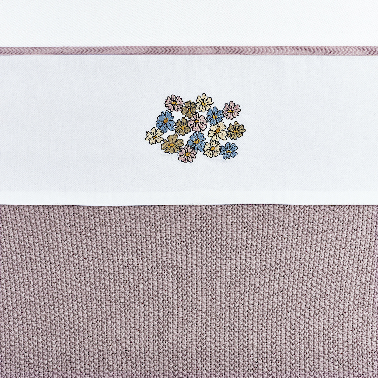 Wieglaken Vintage Flower - lilac - 75x100cm
