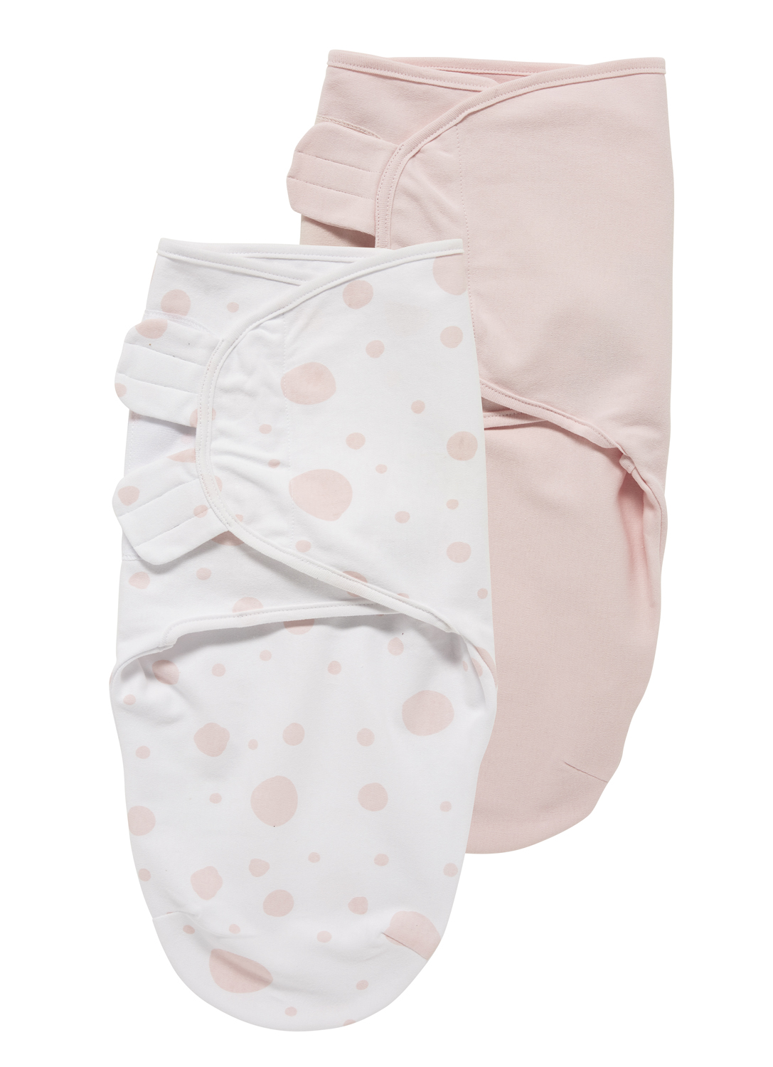 Swaddlemeyco 2-Pack Dots - Pink/Uni Light Pink - 0-3 Months