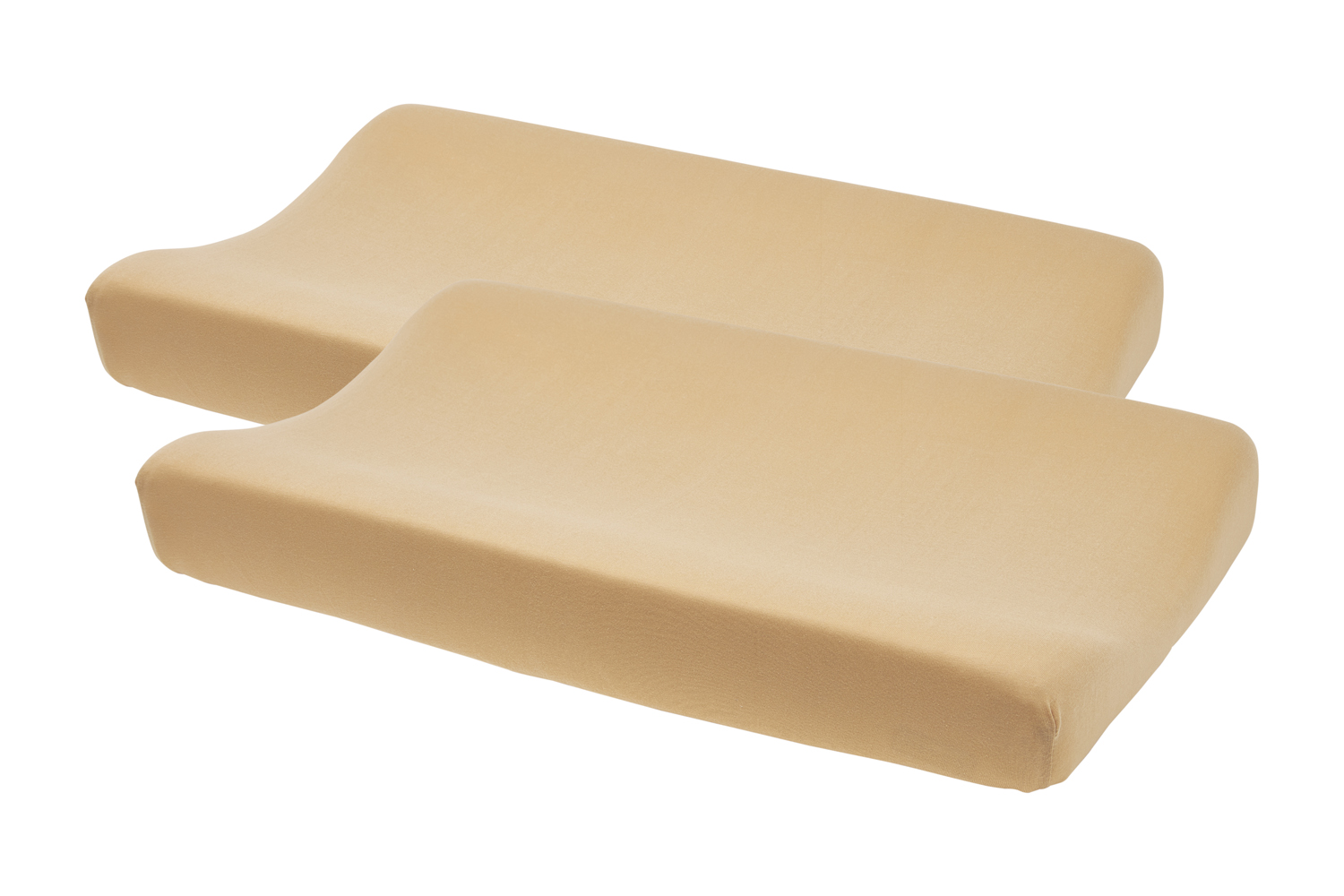 Aankleedkussenhoes 2-pack Uni - warm sand - 50x70cm