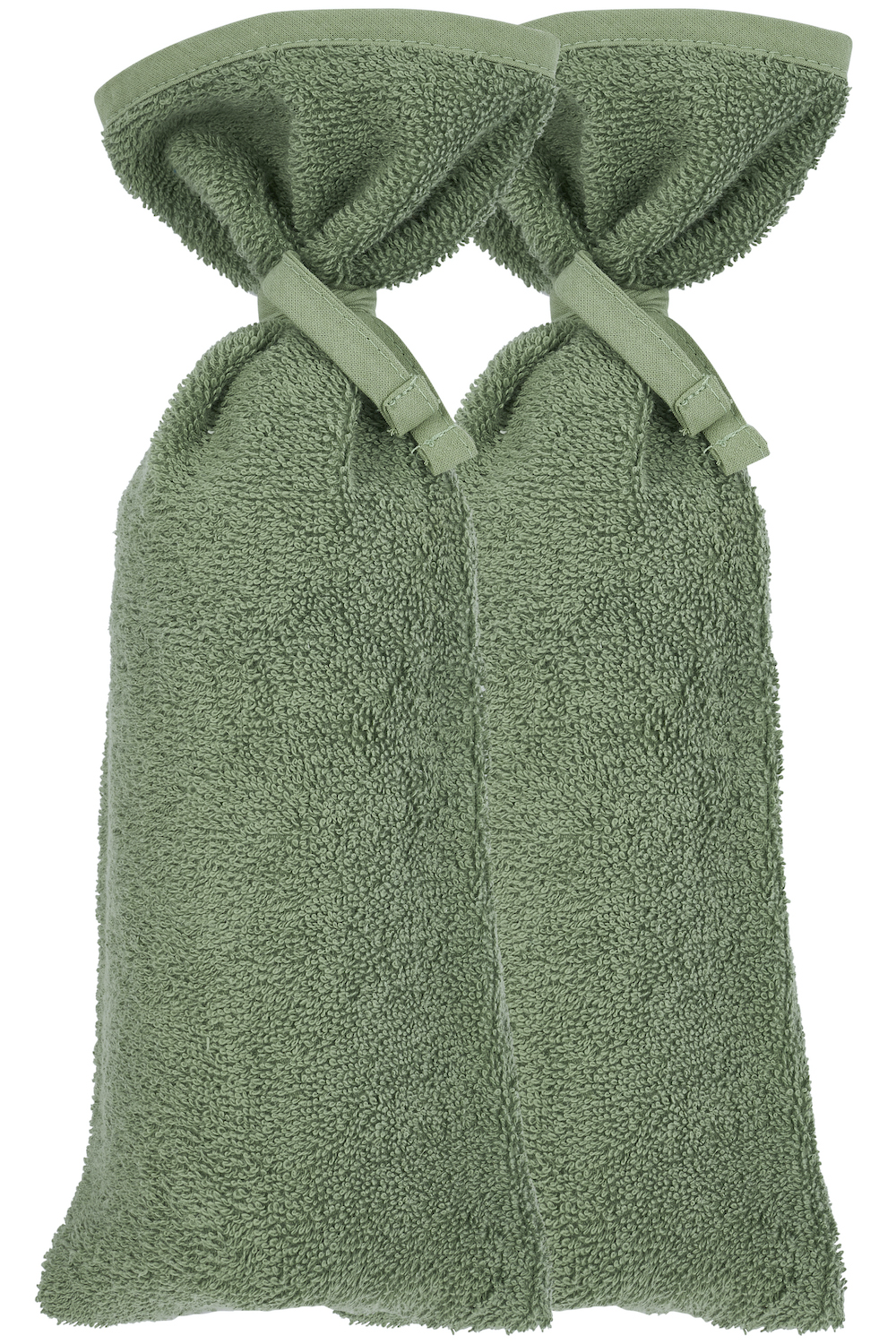 Kruikenzak 2-pack badstof Uni - forest green