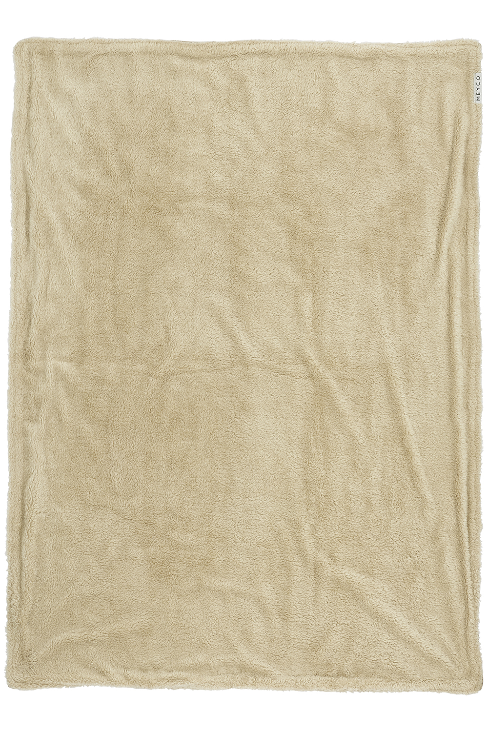Crib bed blanket Mini Knots teddy - sand - 75x100cm - 2.0 TOG