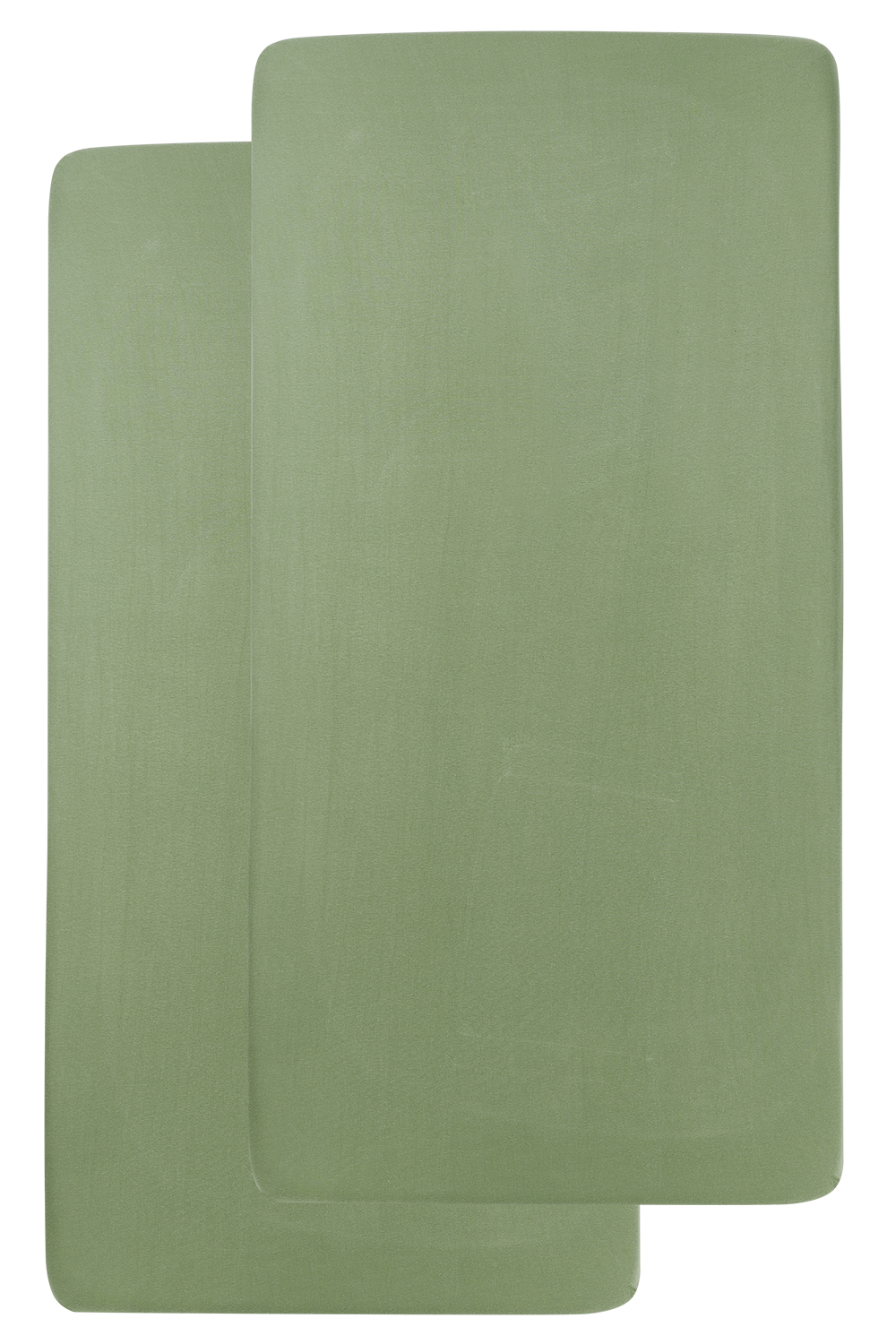 Spannbettlaken Wiege 2er pack jersey Uni - olive green - 40x80/90cm