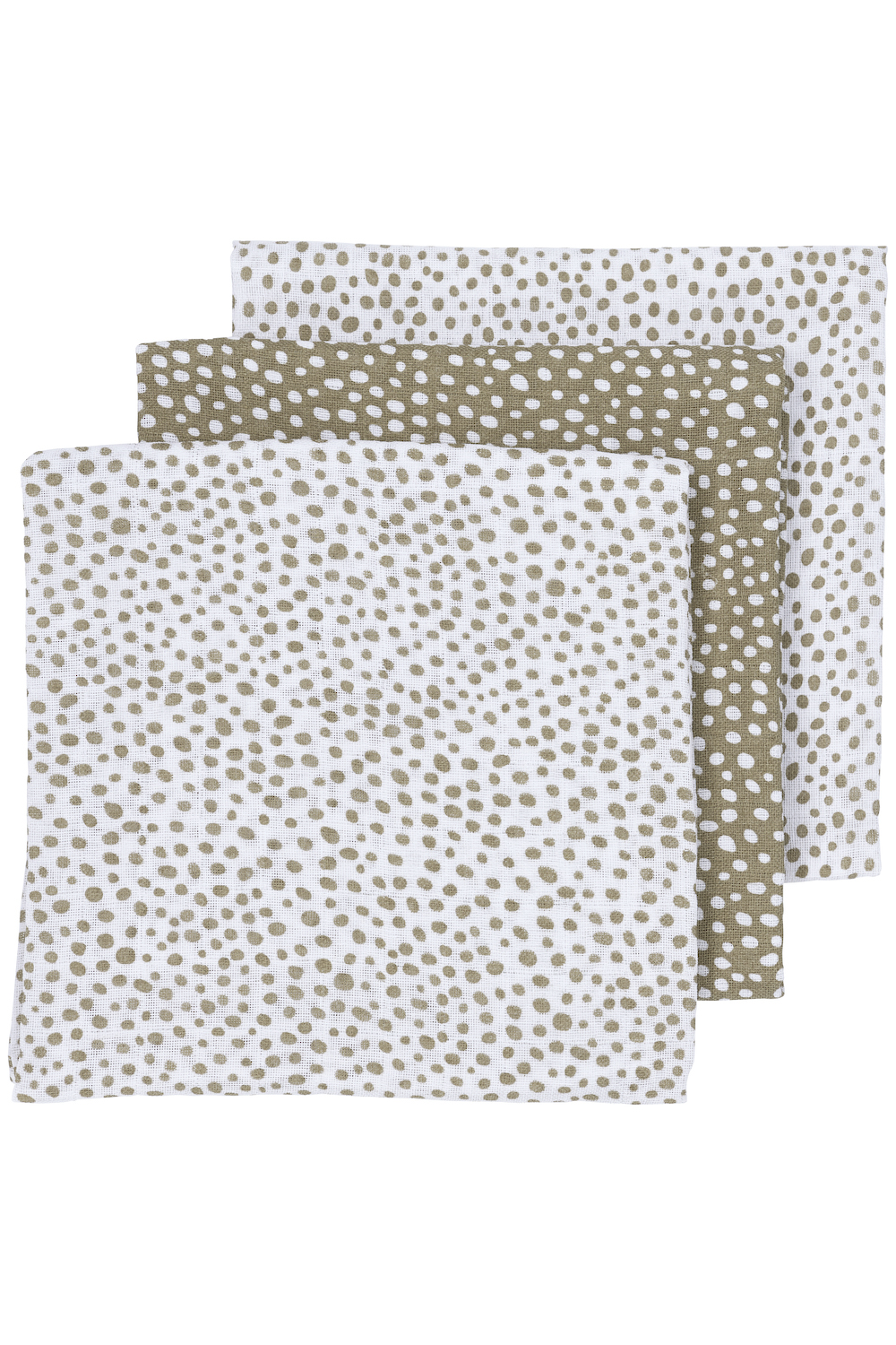 Hydrofiele doeken 3-pack Cheetah - taupe - 70x70cm