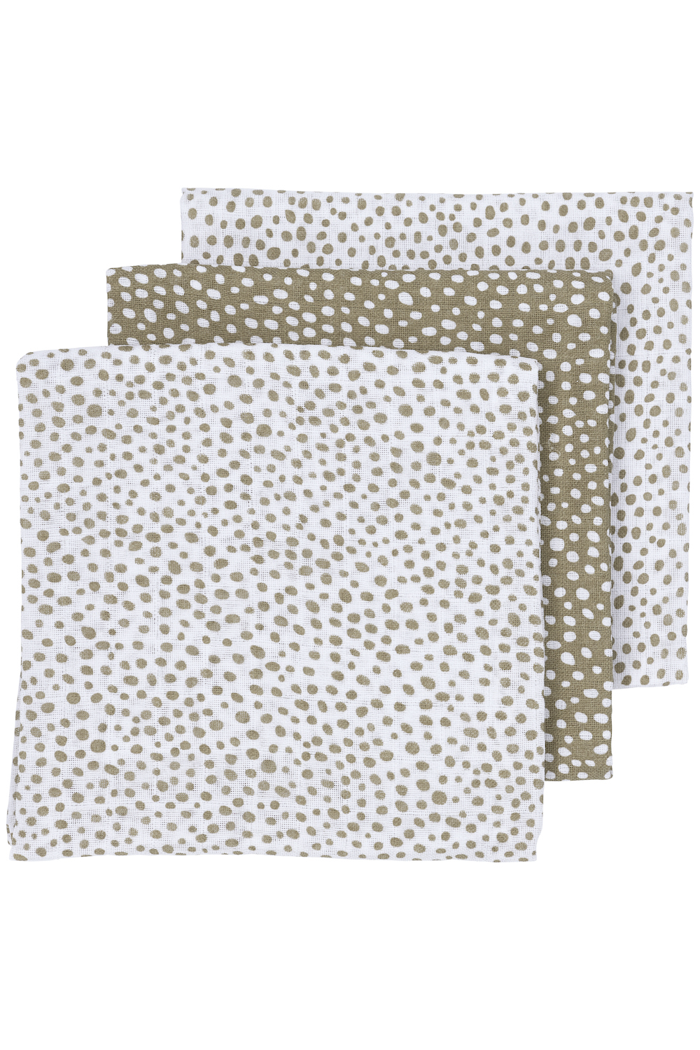 Musselin Mullwindeln 3er pack Cheetah - taupe - 70x70cm