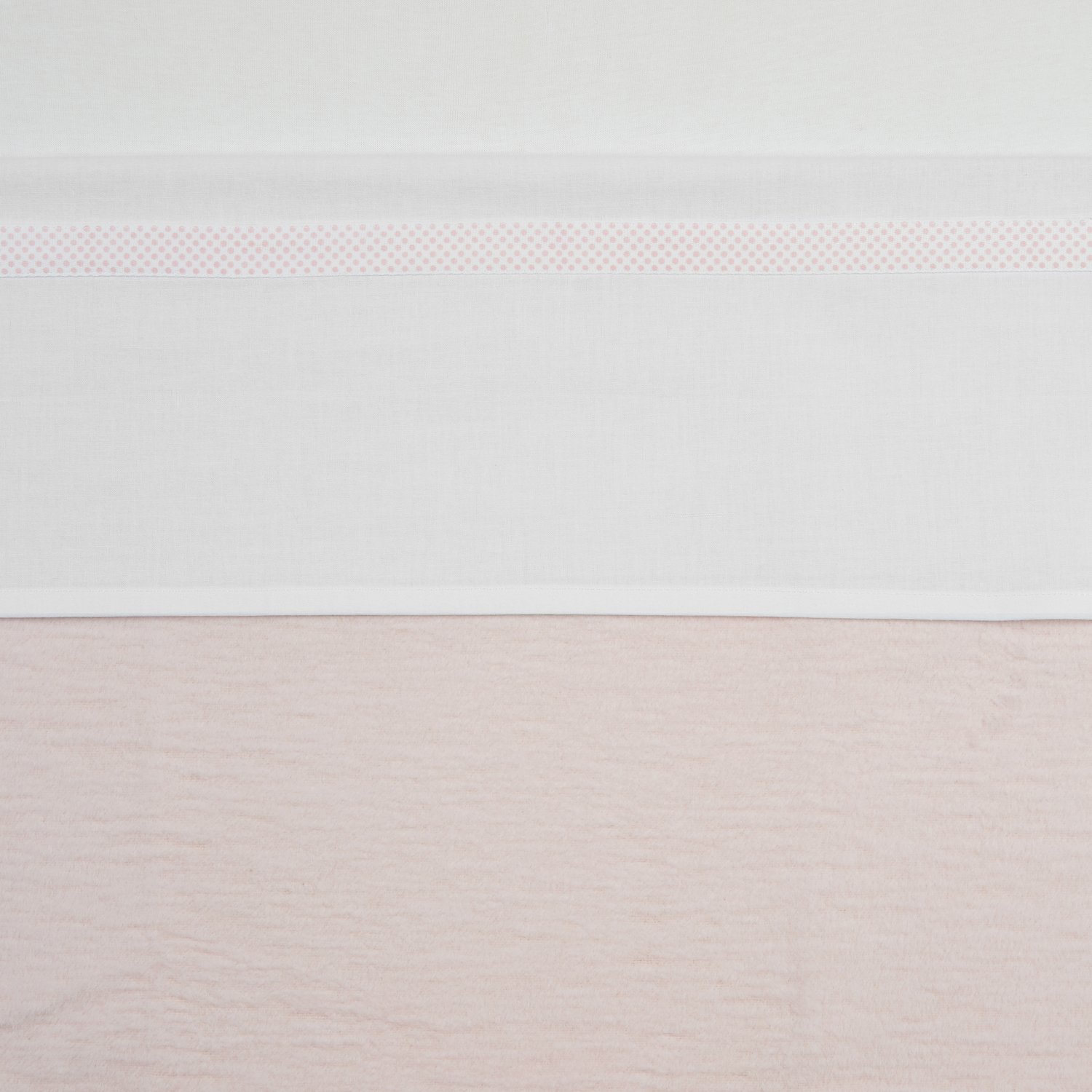 Wieglaken Bies Stip - Lichtroze/Wit - 75x100cm