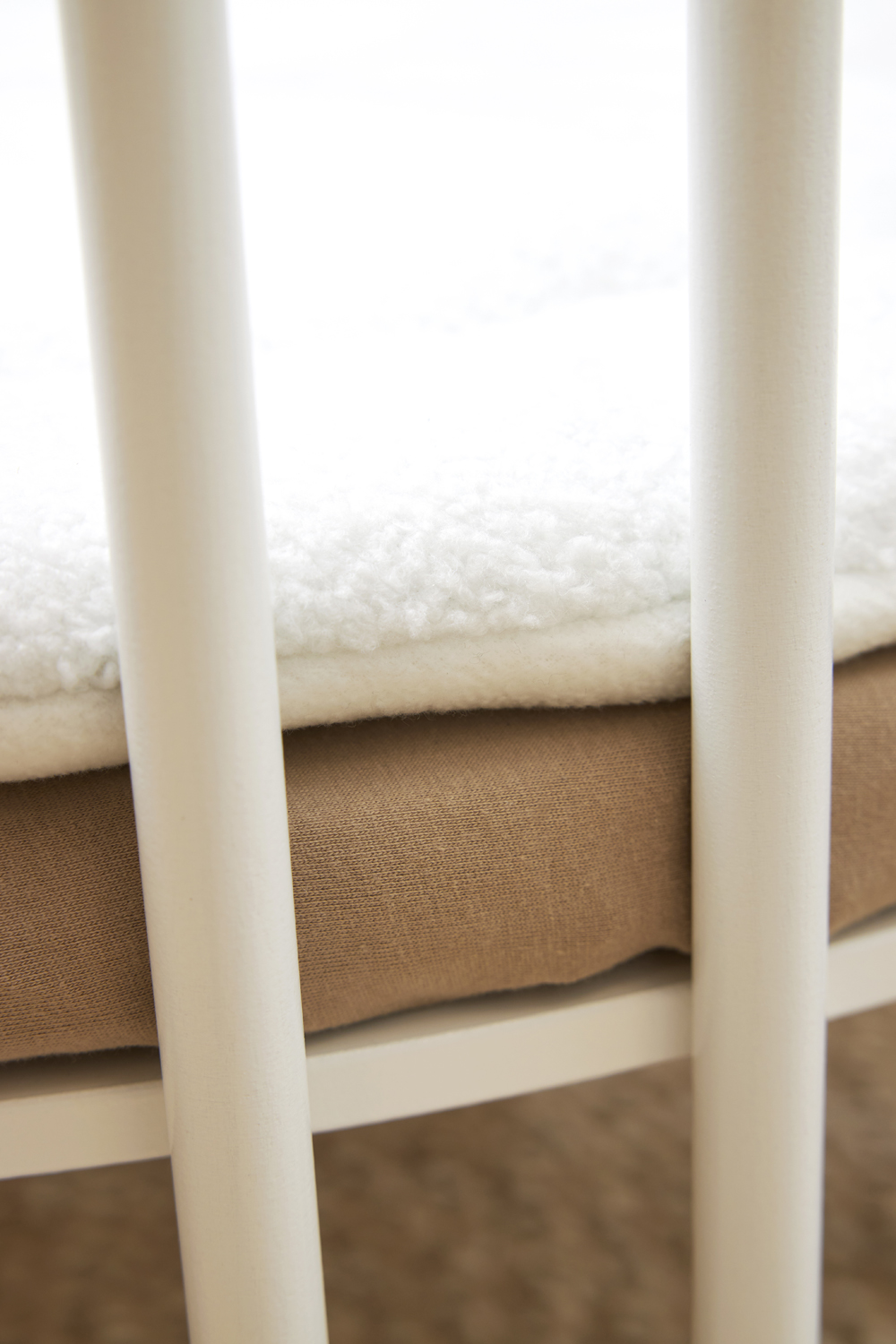 Fitted sheet playpen mattress Uni - taupe - Round 90/95cm