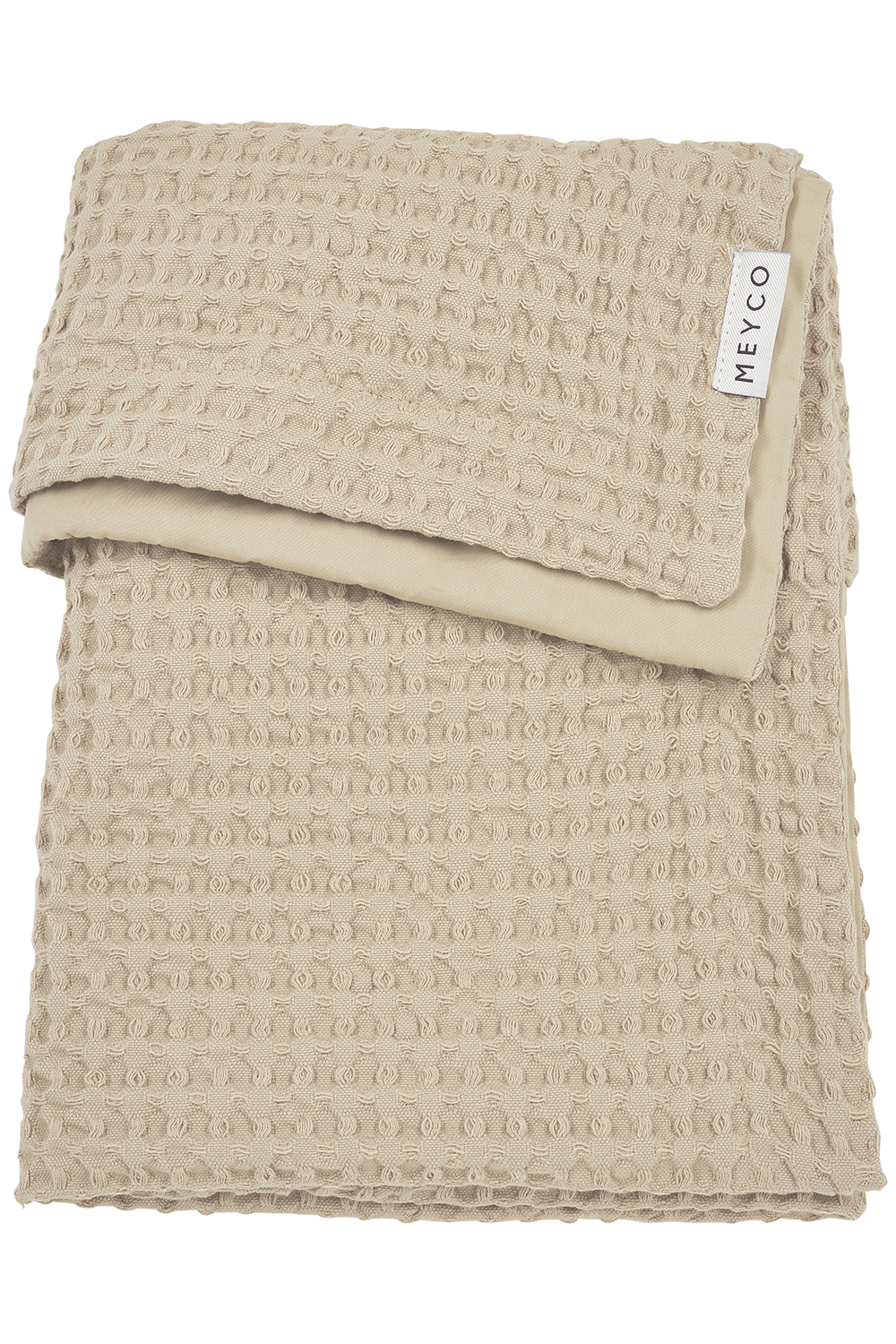 Cot bed blanket Waffle Cotton - sand - 100x150cm