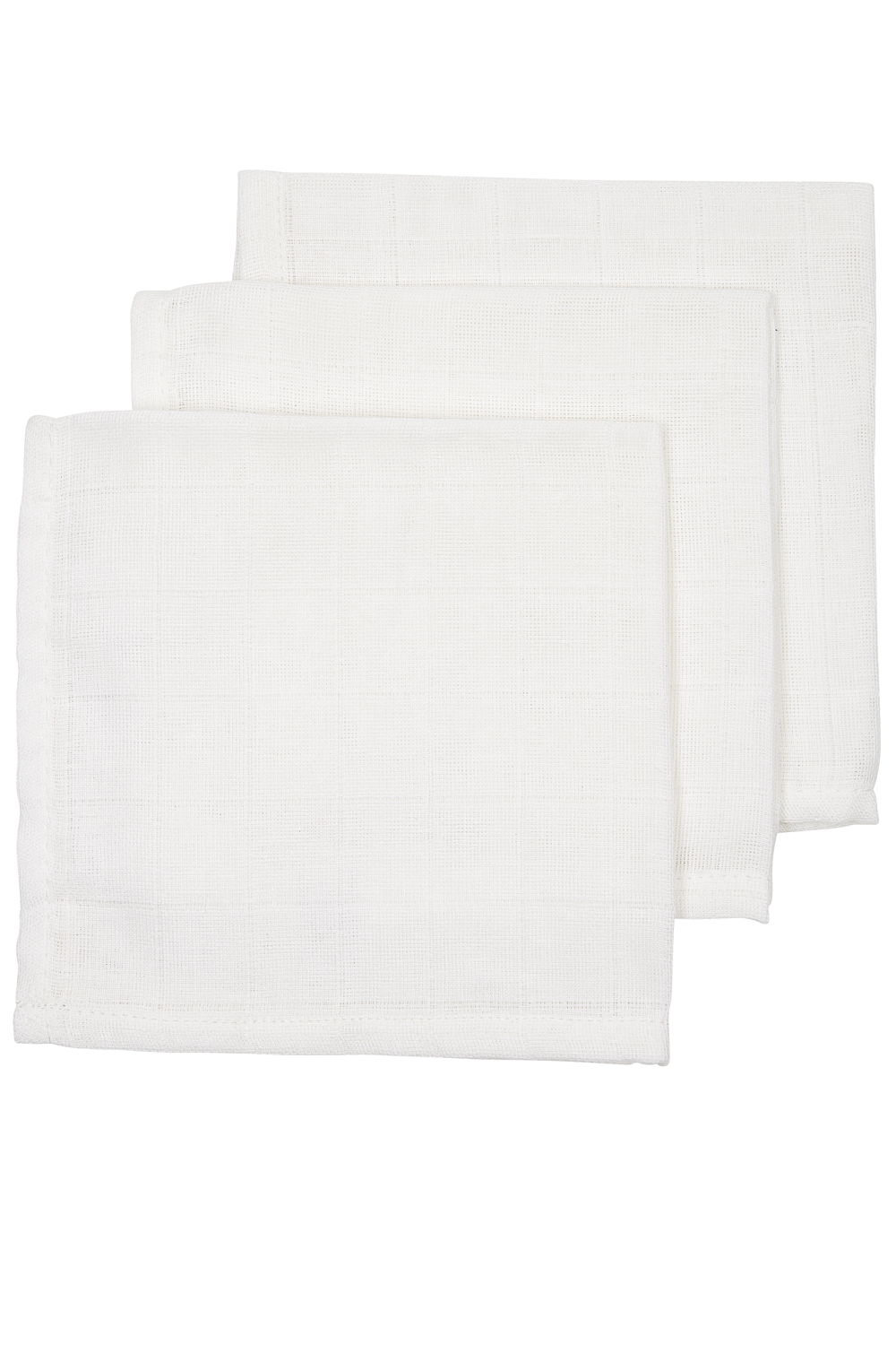 Muslin Face Cloths 3-Pack Uni - White - 30X30cm