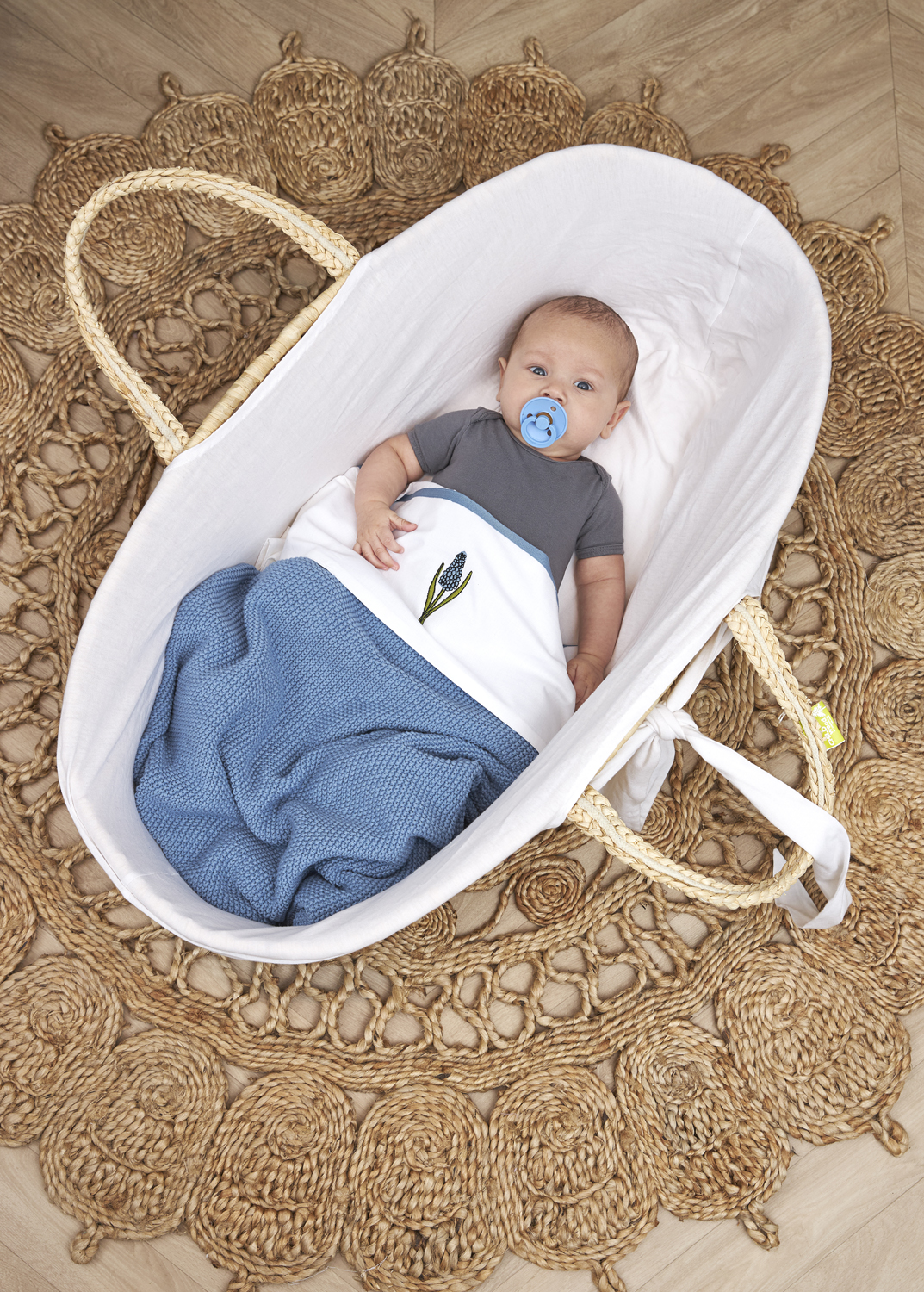 Ledikant laken Blue Grapes - denim - 100x150cm