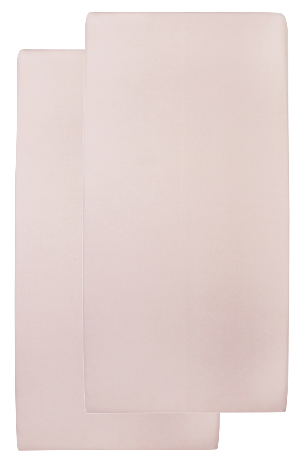 Hoeslaken wieg 2-pack Uni - light pink - 40x80/90cm