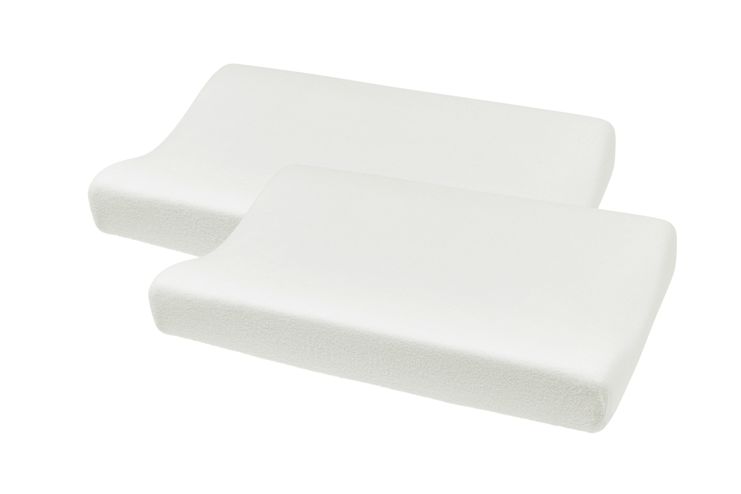 Wickelauflagenbezug 2er pack frottee Uni - white - 50x70cm