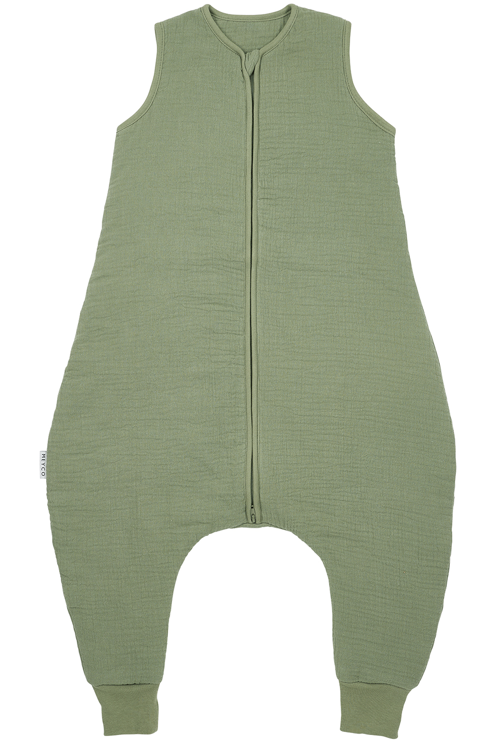 Baby winter Schlafoverall Jumper pre-washed musselin Uni - olive green - 92cm - 2.0 TOG