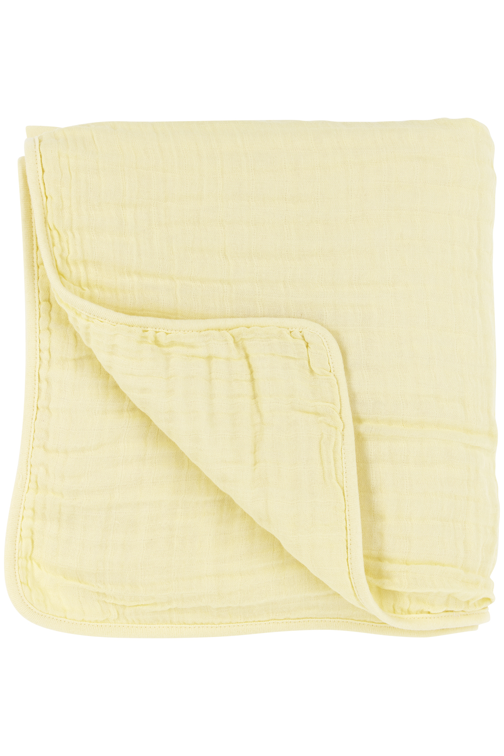 Musselin Multidecke Uni - Soft Yellow - 120x120cm