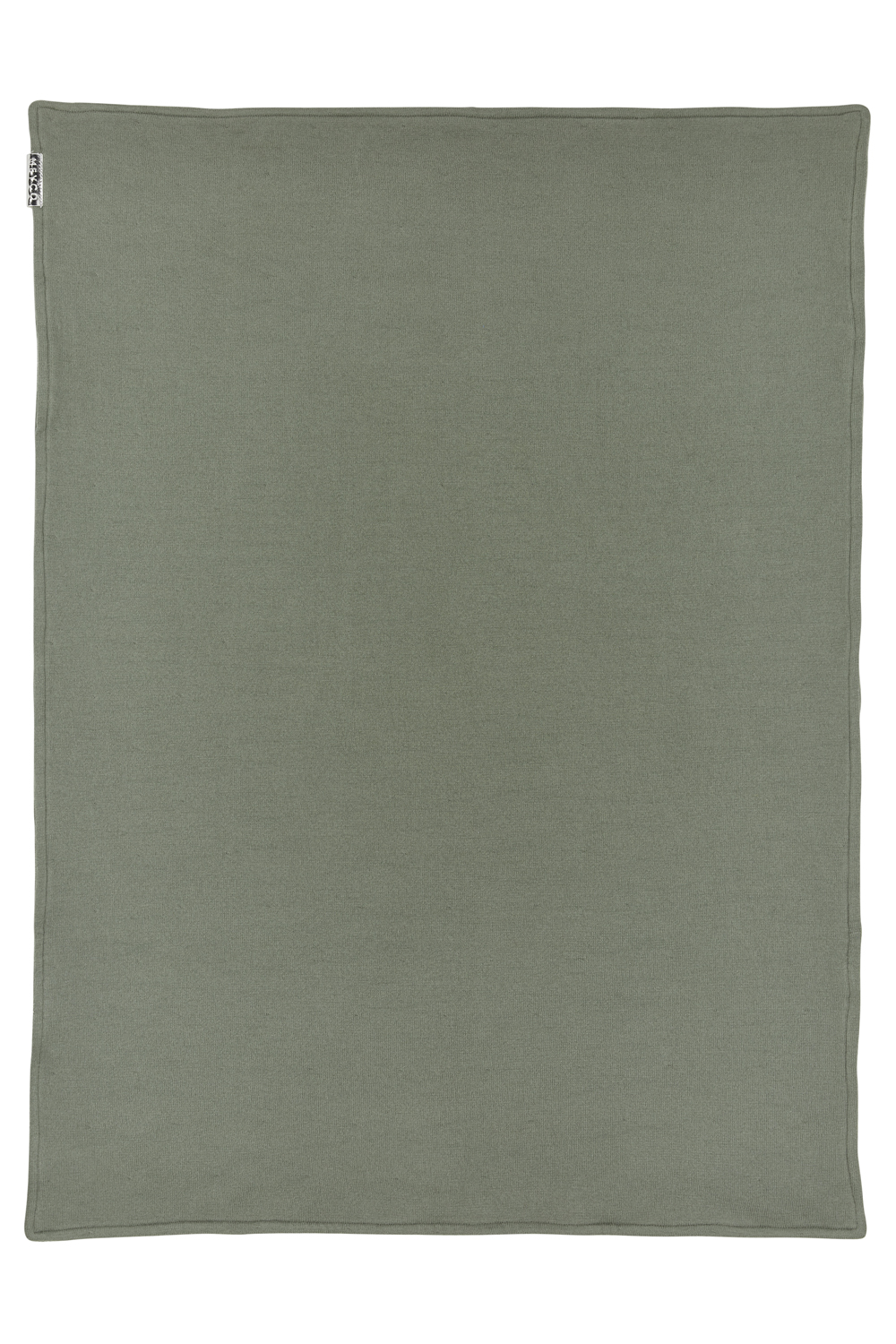 Ledikant deken Knit Basic velvet - forest green - 100x150cm
