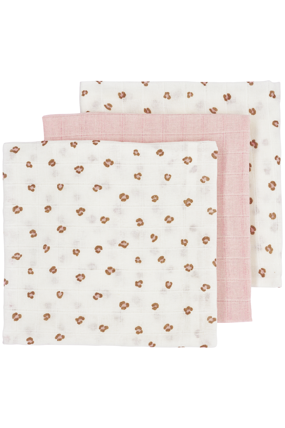 Musselin Mullwindeln 3er pack Mini Panther - soft pink - 70x70cm