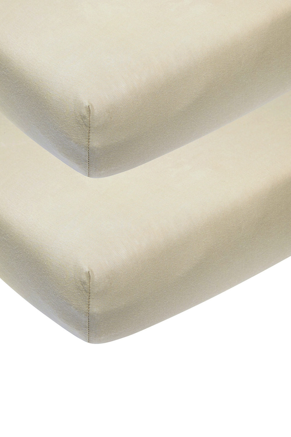 Fitted sheet crib 2-pack Uni - sand - 40x80/90cm