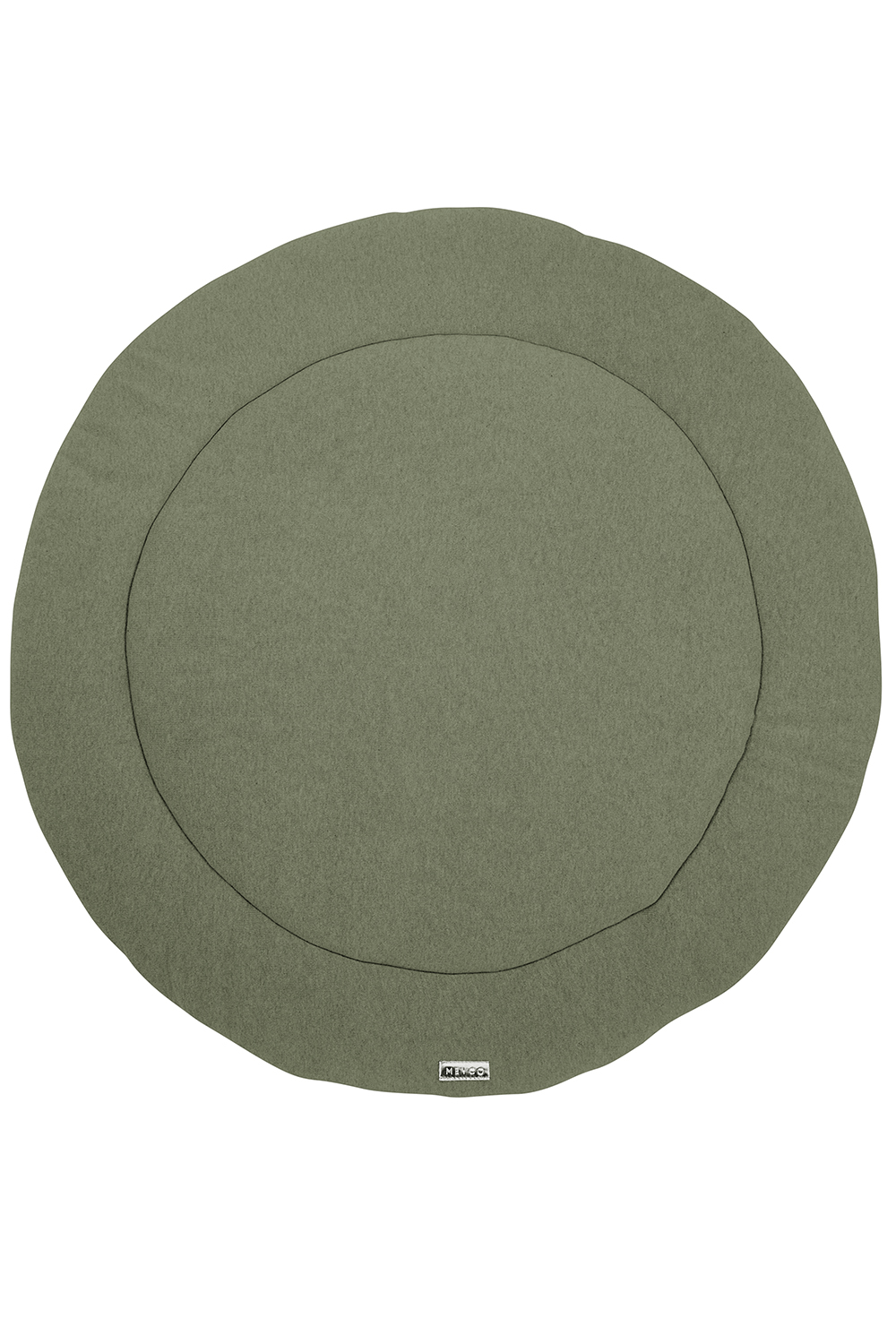 Playpen mattress round Knit Basic velvet - forest green - ⌀95cm