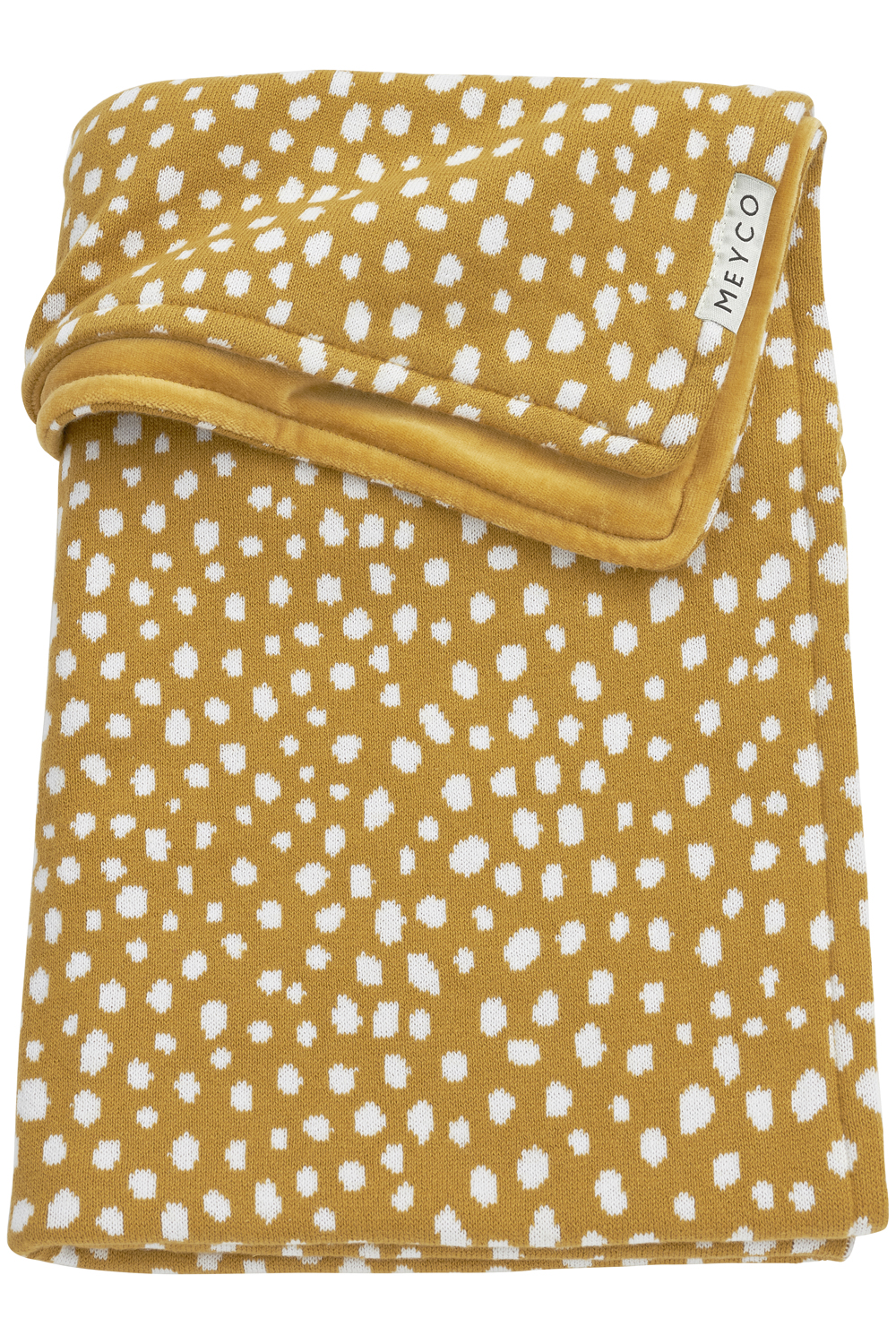 Babydecke Cheetah velvet - honey gold - 75x100cm