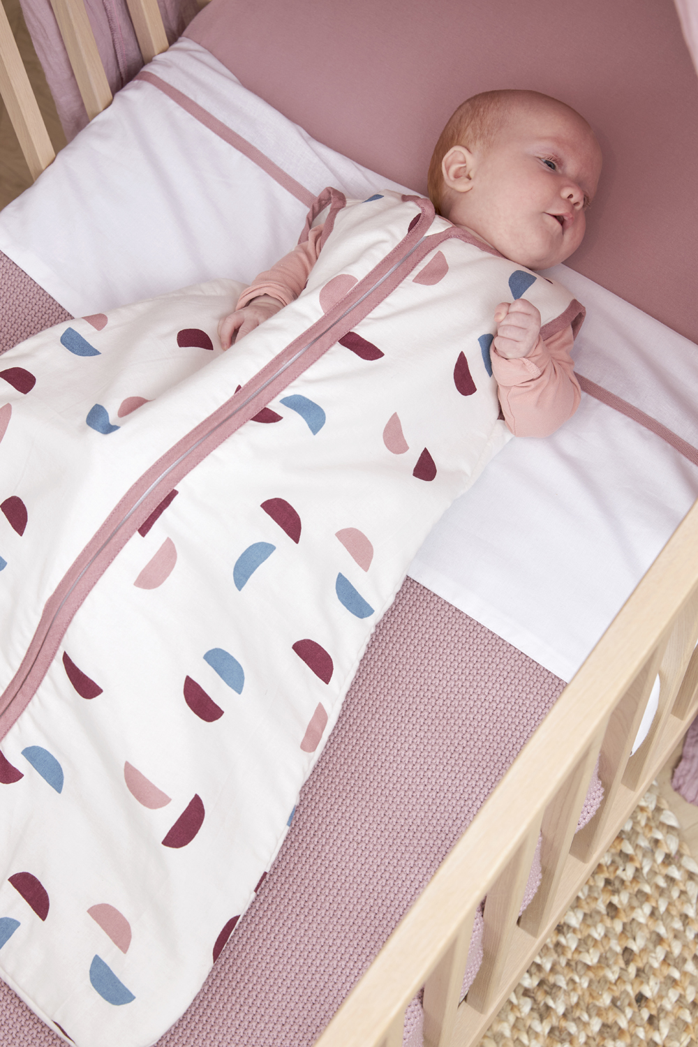Baby slaapzak gevoerd Shapes - lilac - 110cm