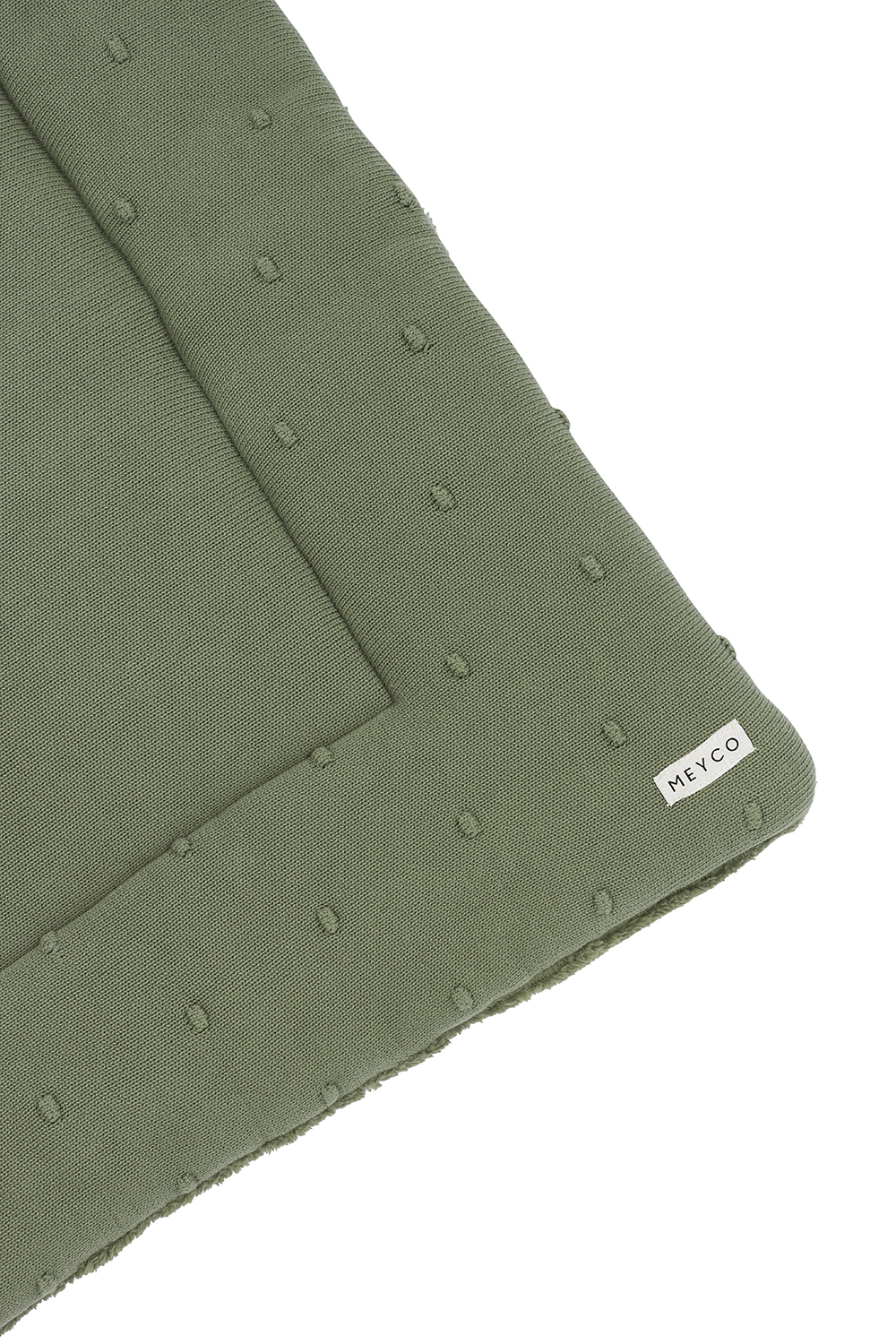 Playpen mattress Mini Knots teddy - forest green - 77x97cm