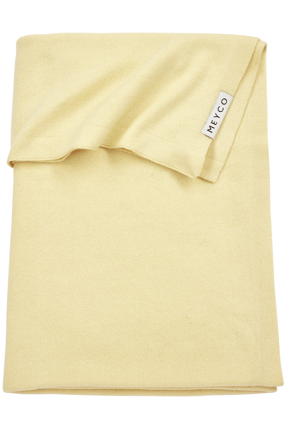 Cot bed blanket Knit Basic - soft yellow - 100x150cm