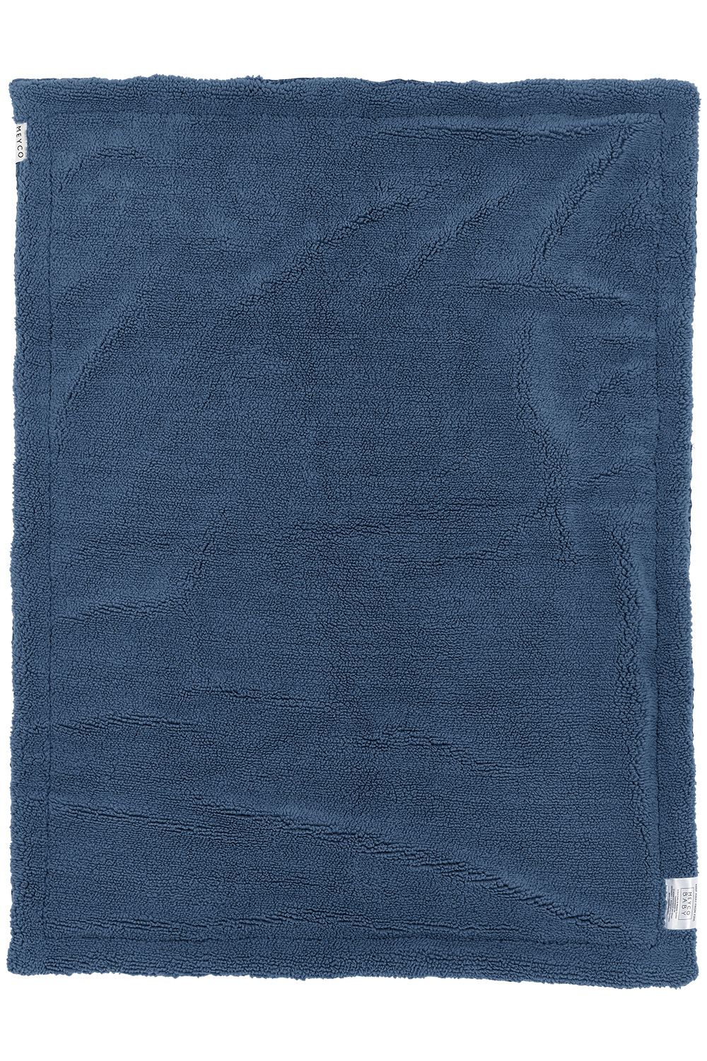 Cot bed blanket Waffle Teddy - indigo - 100x150cm