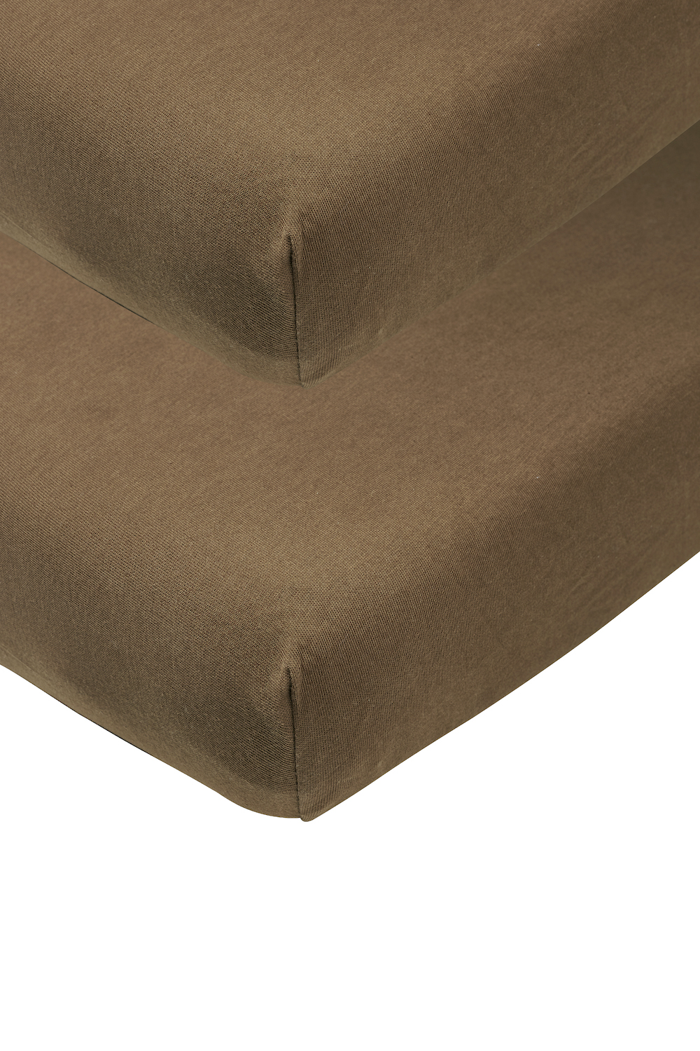 Spannbettlaken Juniorbett 2er pack Uni - chocolate - 70x140/150cm