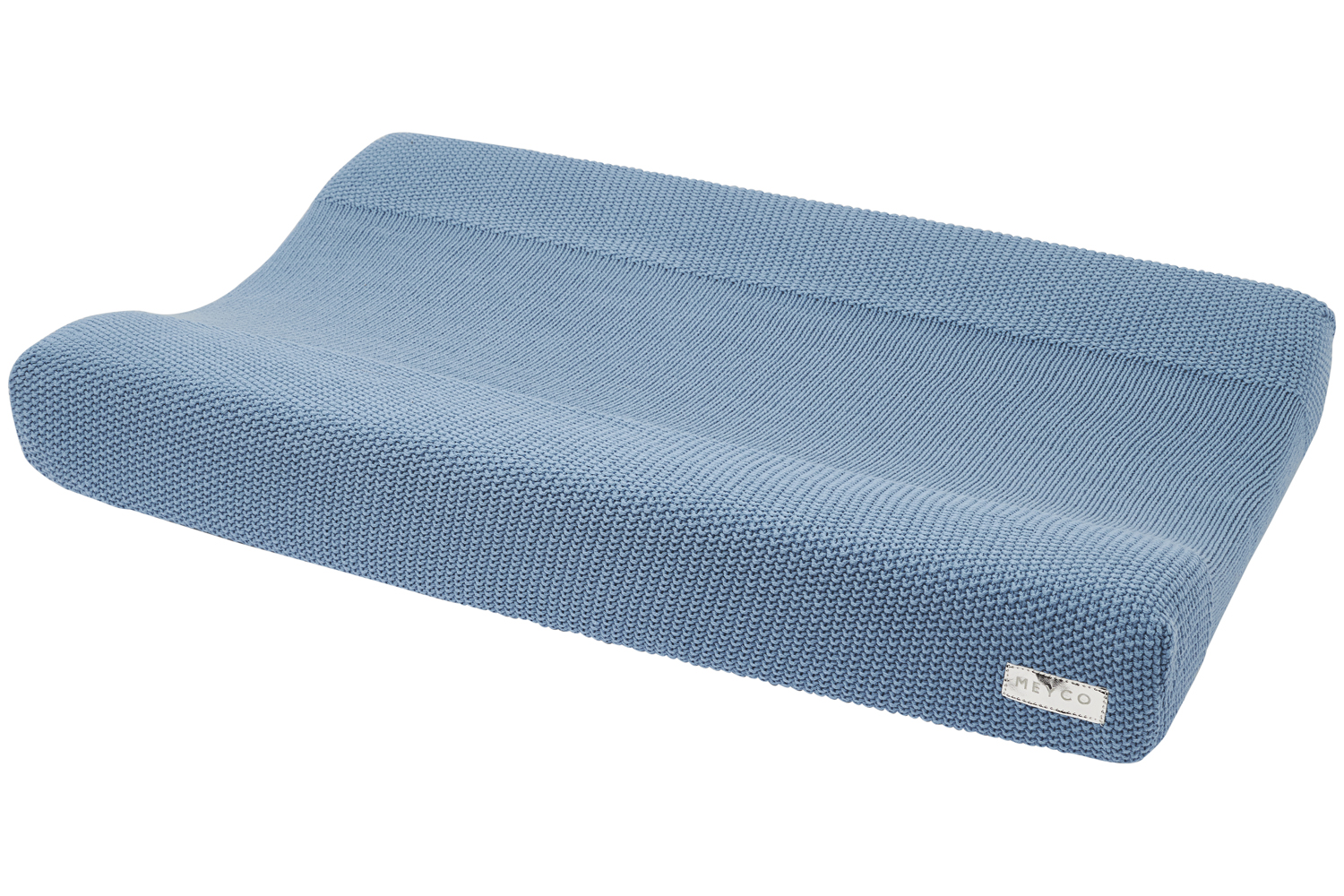 Aankleedkussenhoes biologisch Mini Relief - denim - 50x70cm