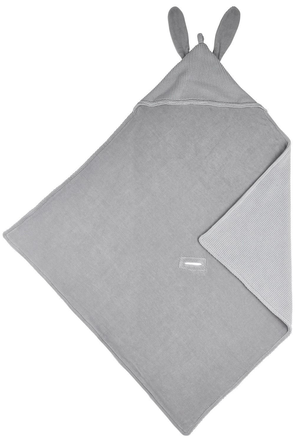Meyco X Mrs. Keizer Wrapping Blanket Rabbit - Silver