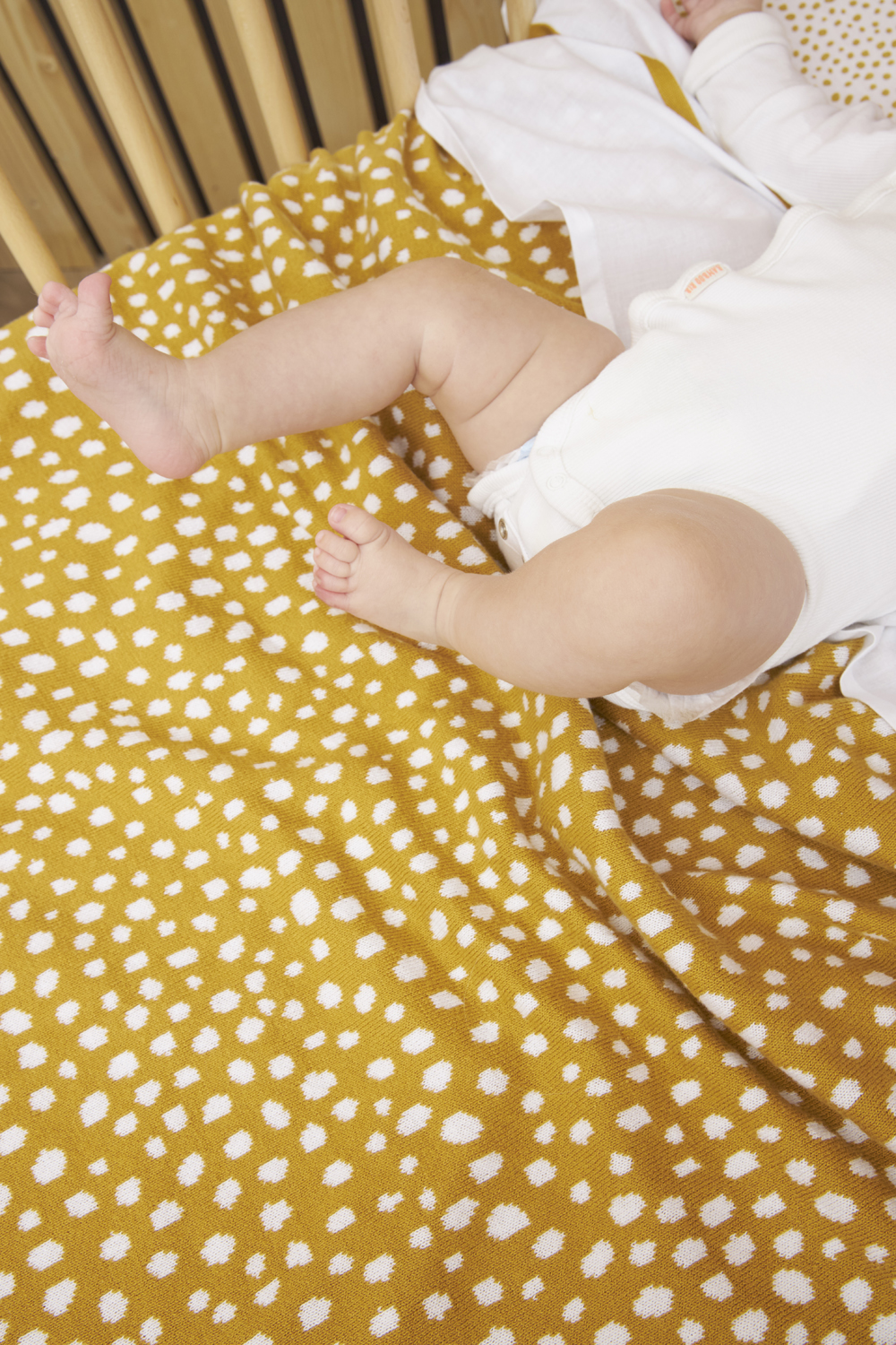 Crib bed blanket + 2-pack crib sheets + 2-pack fitted sheet crib Cheetah - honey gold - 75x100cm