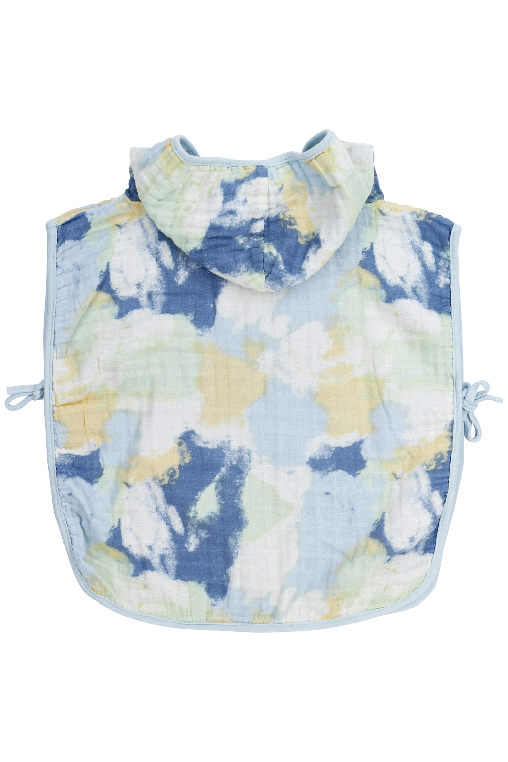 Badponcho hydrofiel Tie-Dye - light blue - 1-3 jaar