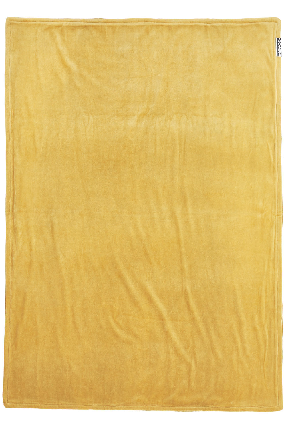 Cot bed blanket Knit Basic velvet - honey gold - 100x150cm