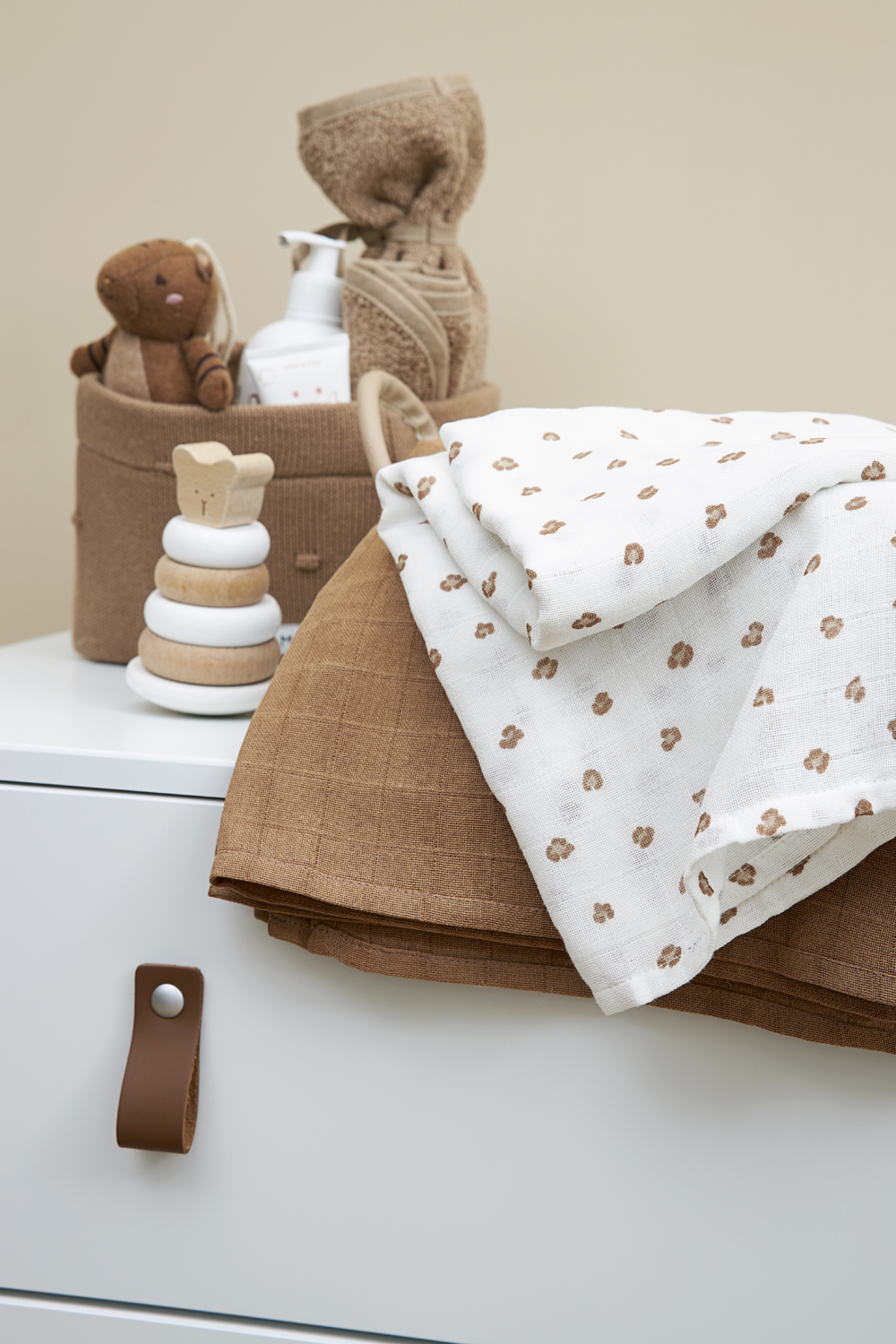 Hydrofiele swaddles 2-pack Mini Panther - Toffee - 120x120cm