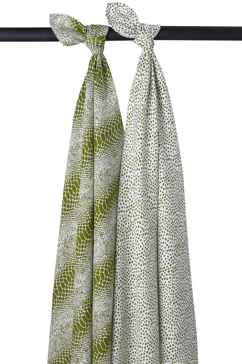 Swaddle 2-pack hydrofiel Cheetah/Snake - avocado - 120x120cm