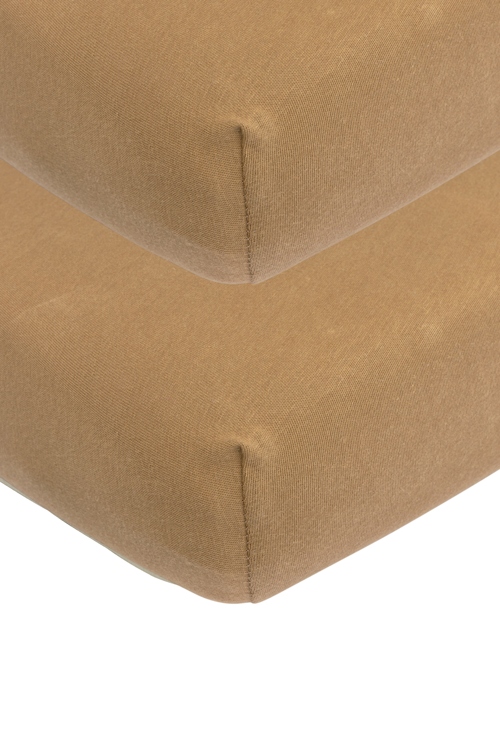 Fitted sheet crib 2-pack Uni - toffee - 40x80/90cm