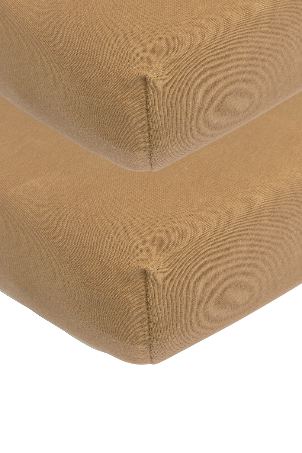 Fitted sheet cot bed 2-pack Uni - toffee - 60x120cm