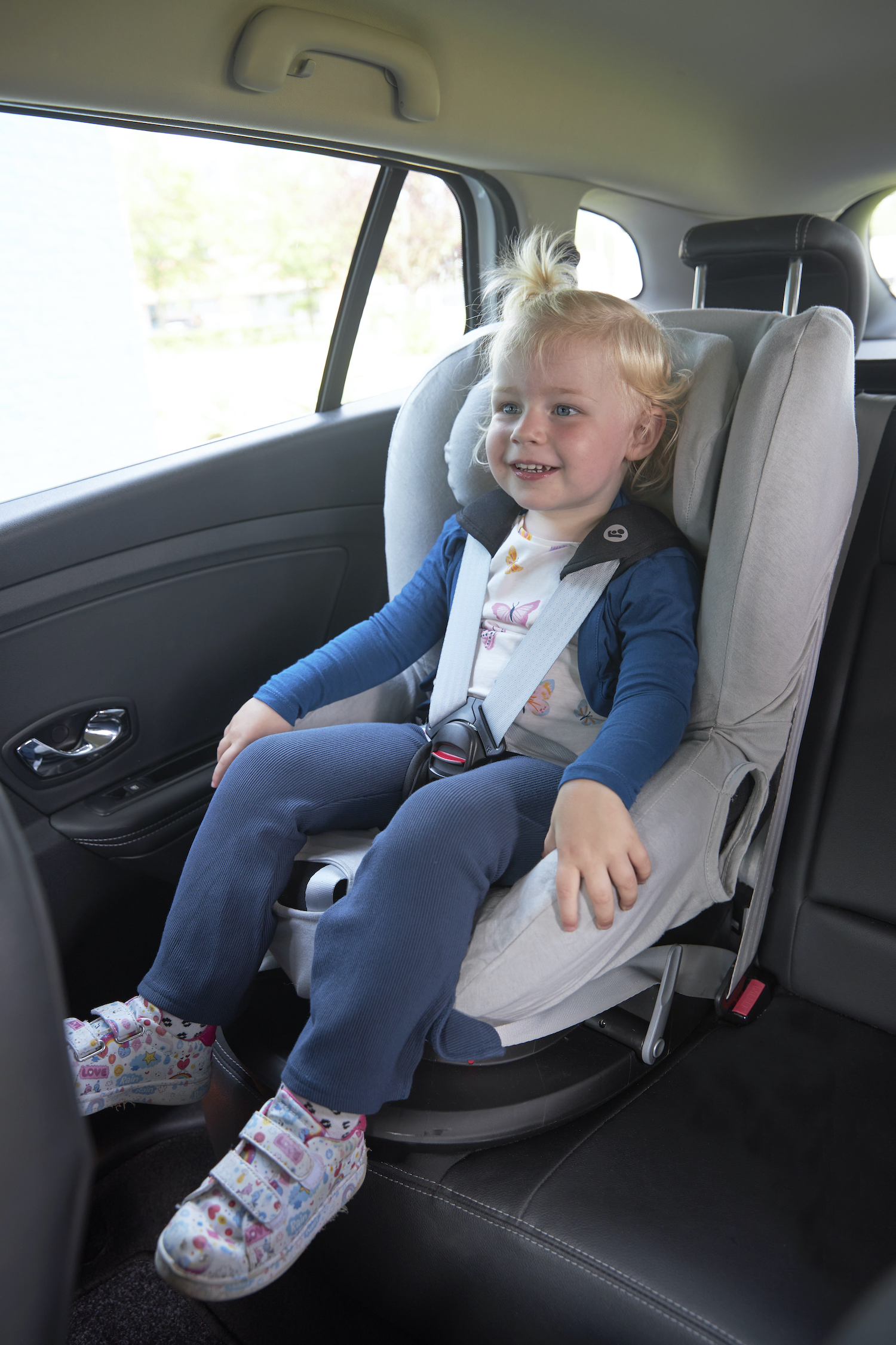 Autostoelhoes Uni - light grey - Groep 1+ incl. hoofdsteun