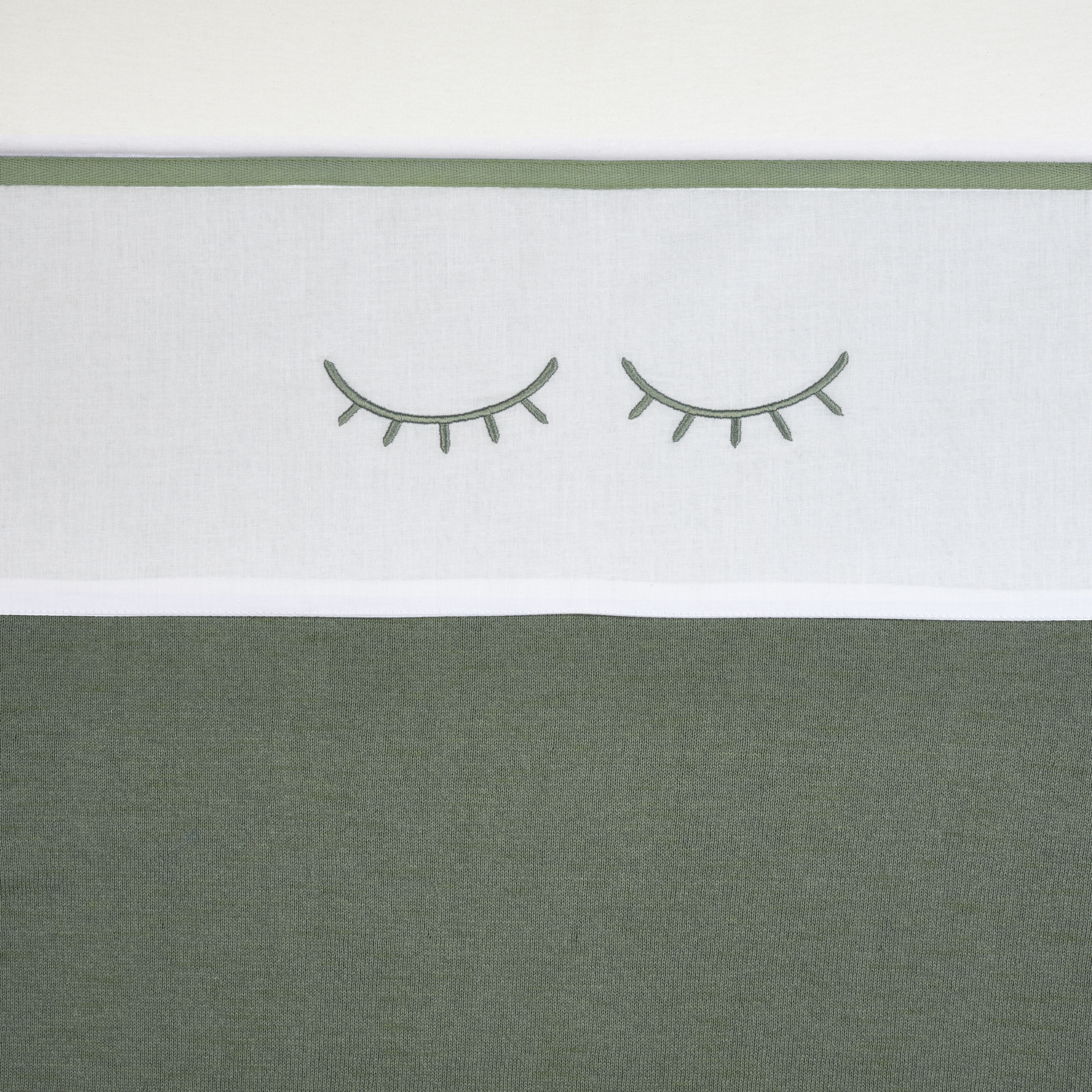 Ledikant laken Sleepy Eyes - forest green - 100x150cm