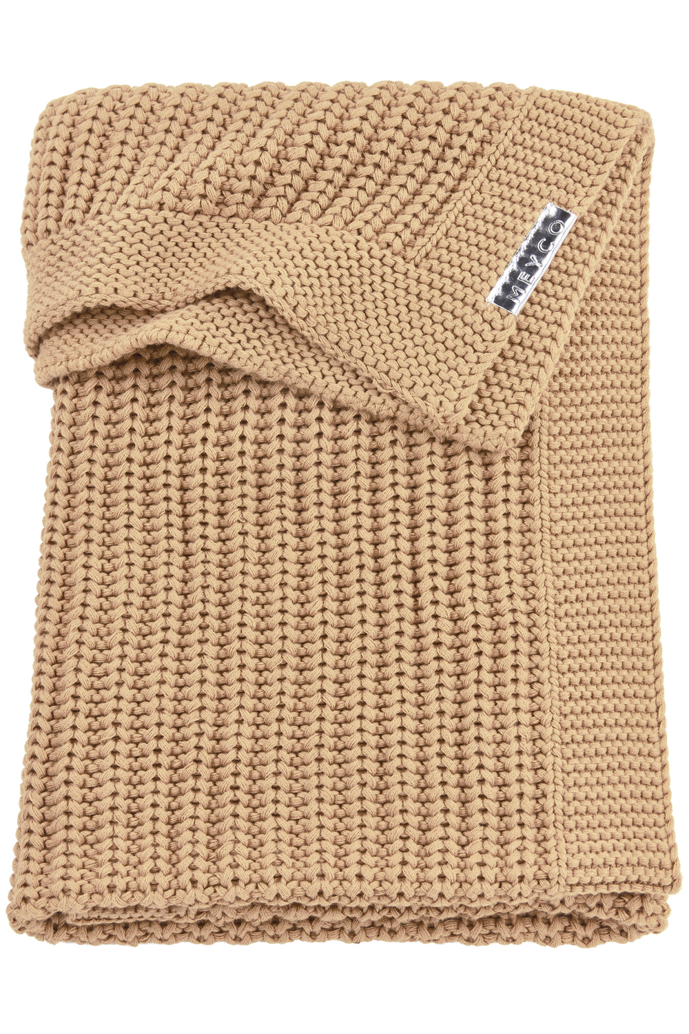 Ledikant deken Herringbone - warm sand - 100x150cm