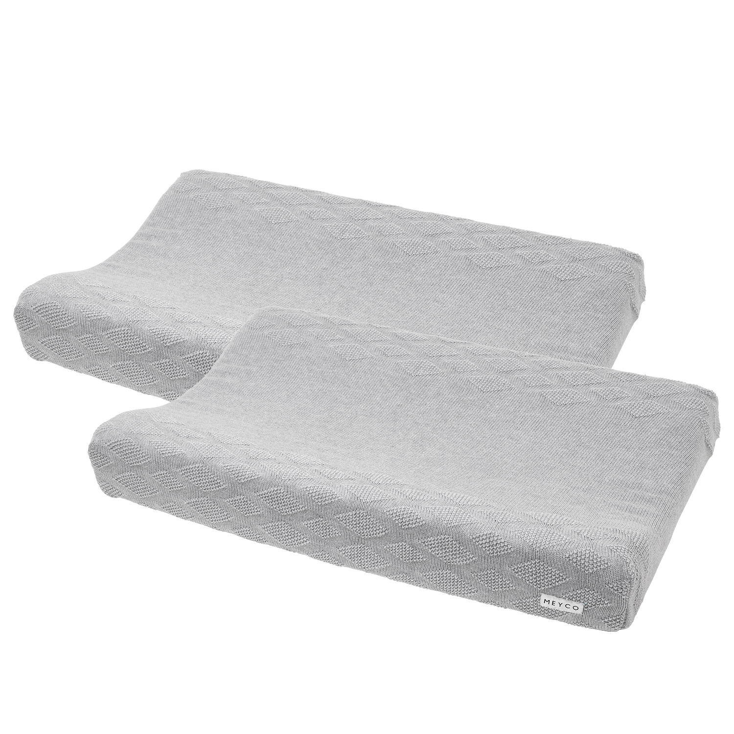 Changing mat cover 2-pack biological Diamond - grey melange - 50x70cm