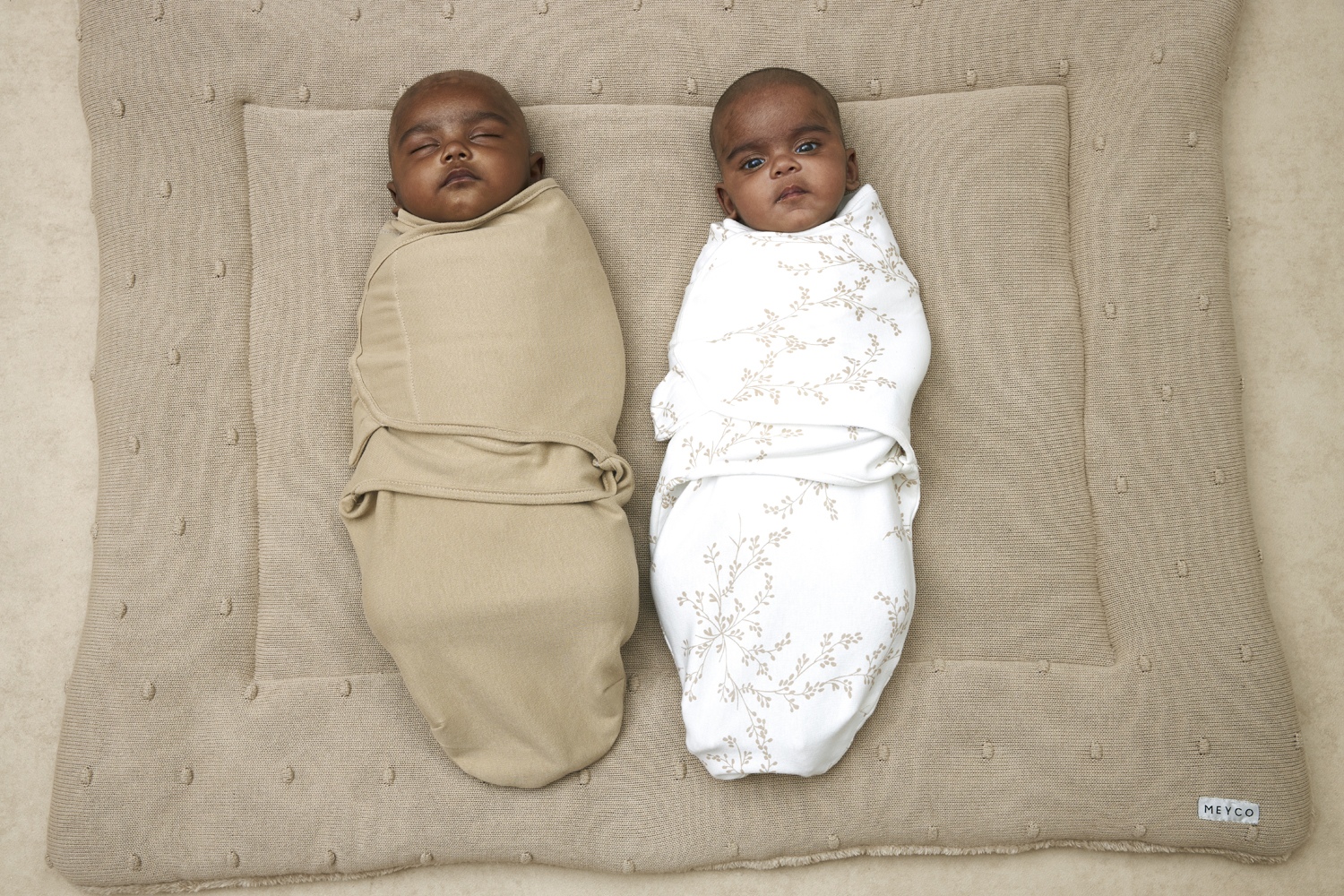 Swaddle 2-pack Branches/Uni - sand - 0-3 Months