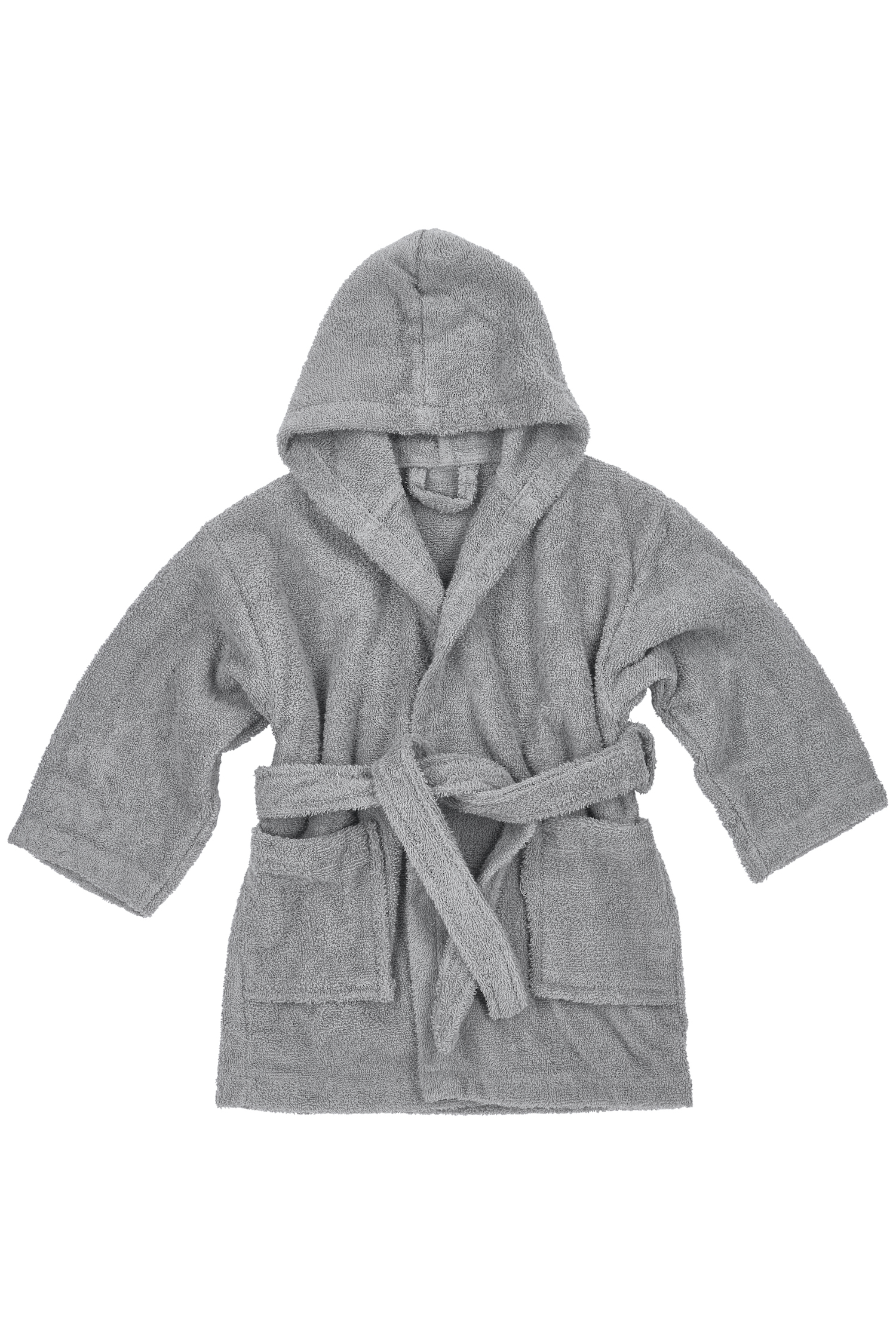 Bathrobe terry Uni - grey - 86/92