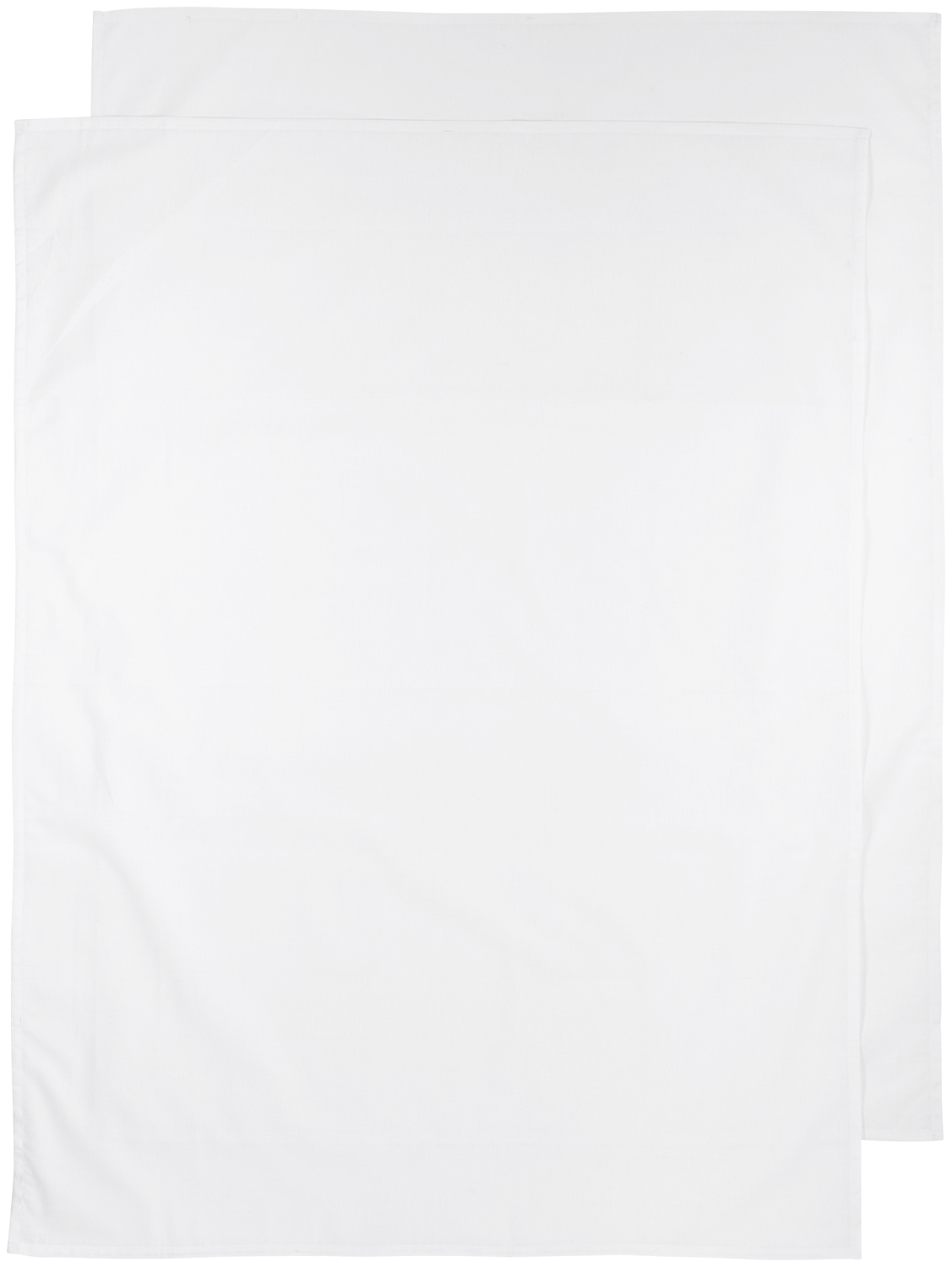 Wieglaken 2-pack Uni - white - 75x100cm