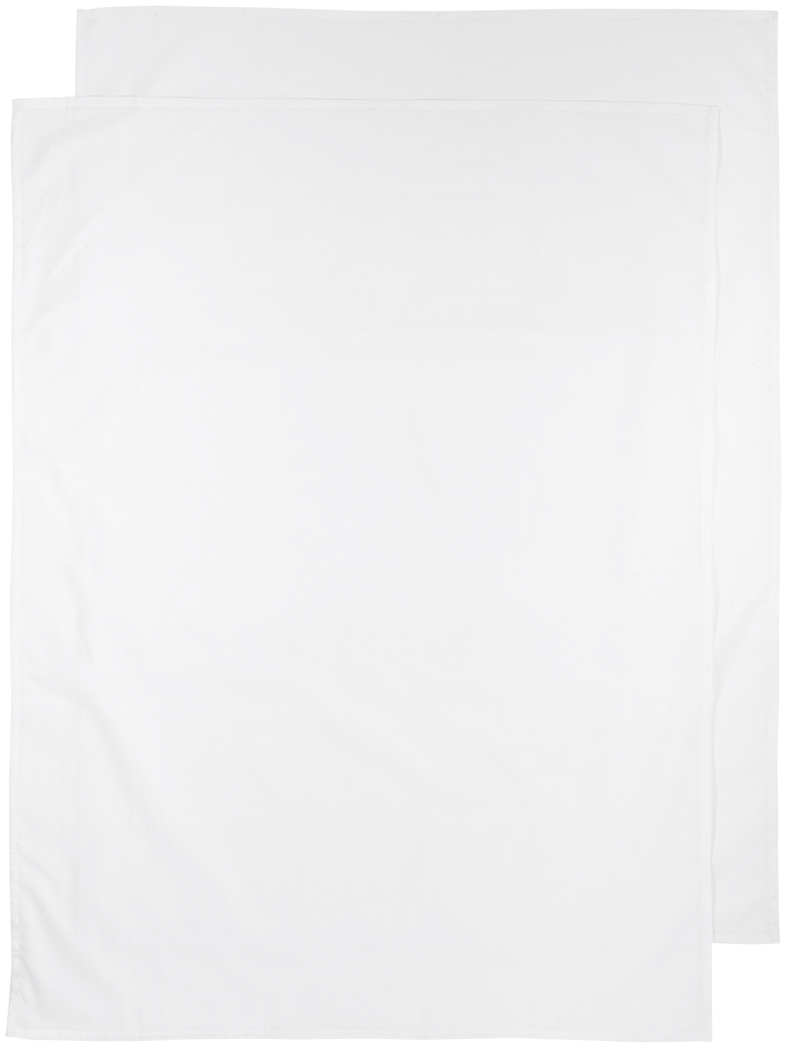 Wieglaken 2-pack Uni - white - 75x100cm - 0.3 TOG