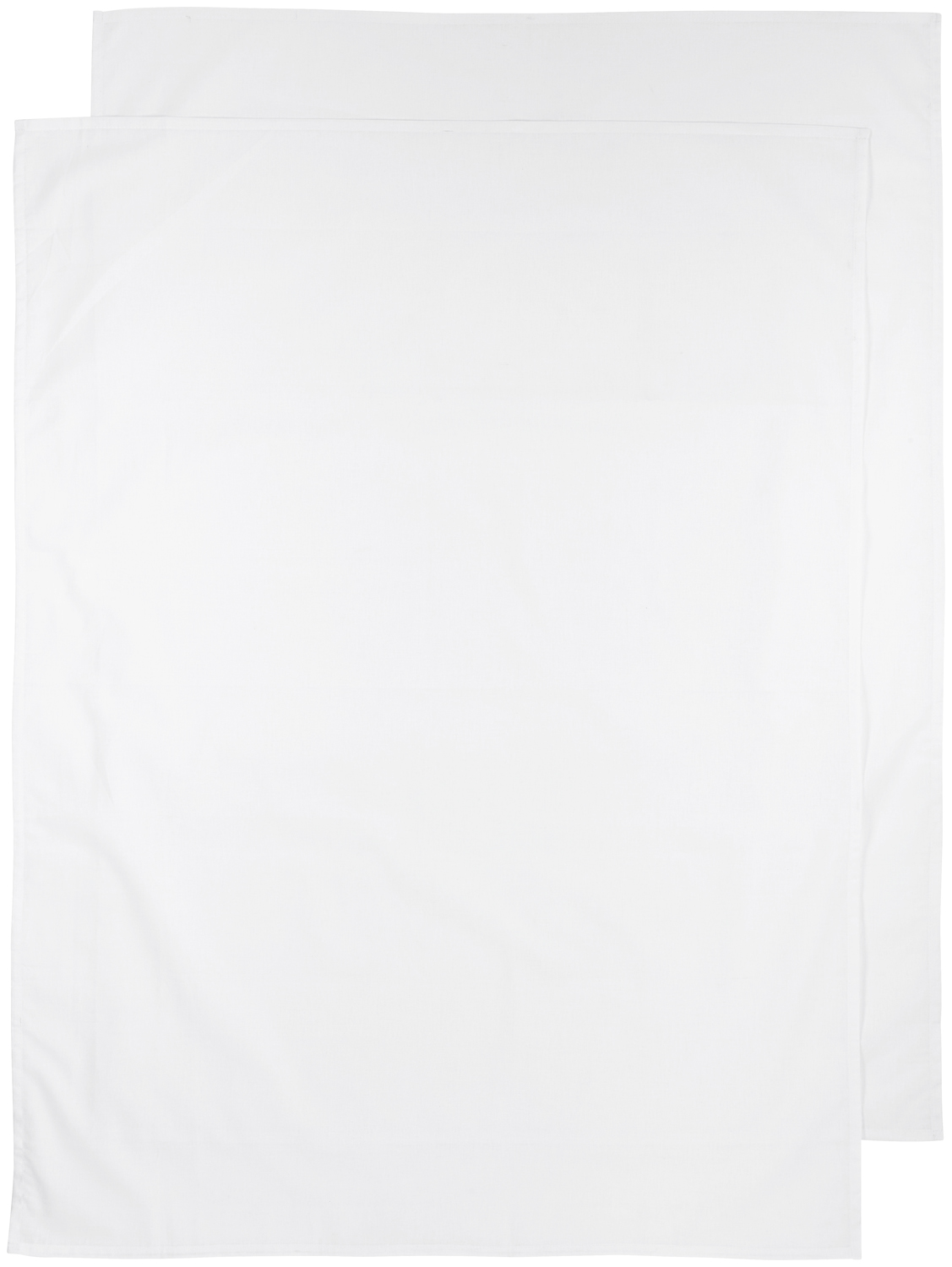 Crib sheet 2-pack Uni - white - 75X100cm