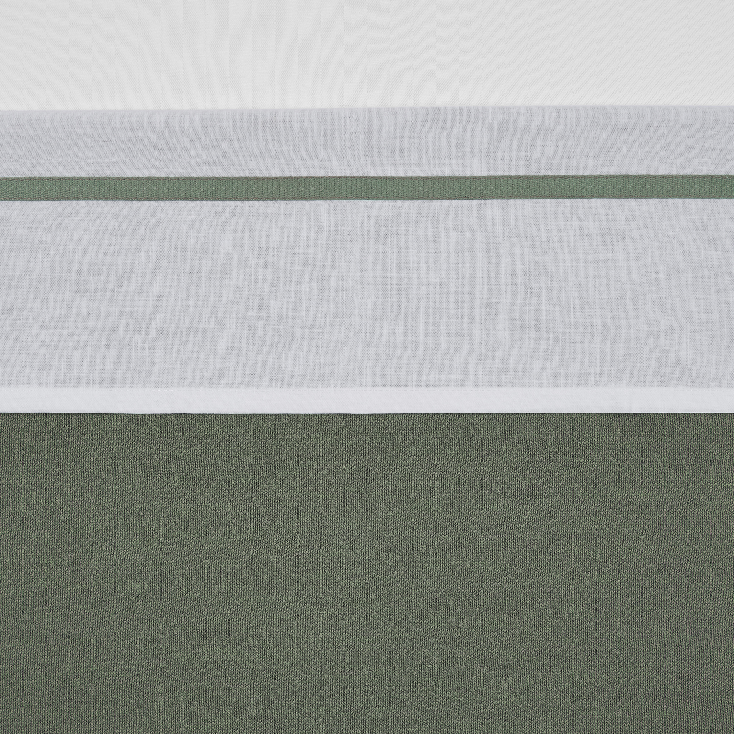 Cot bed sheet Piping - forest green - 100x150cm