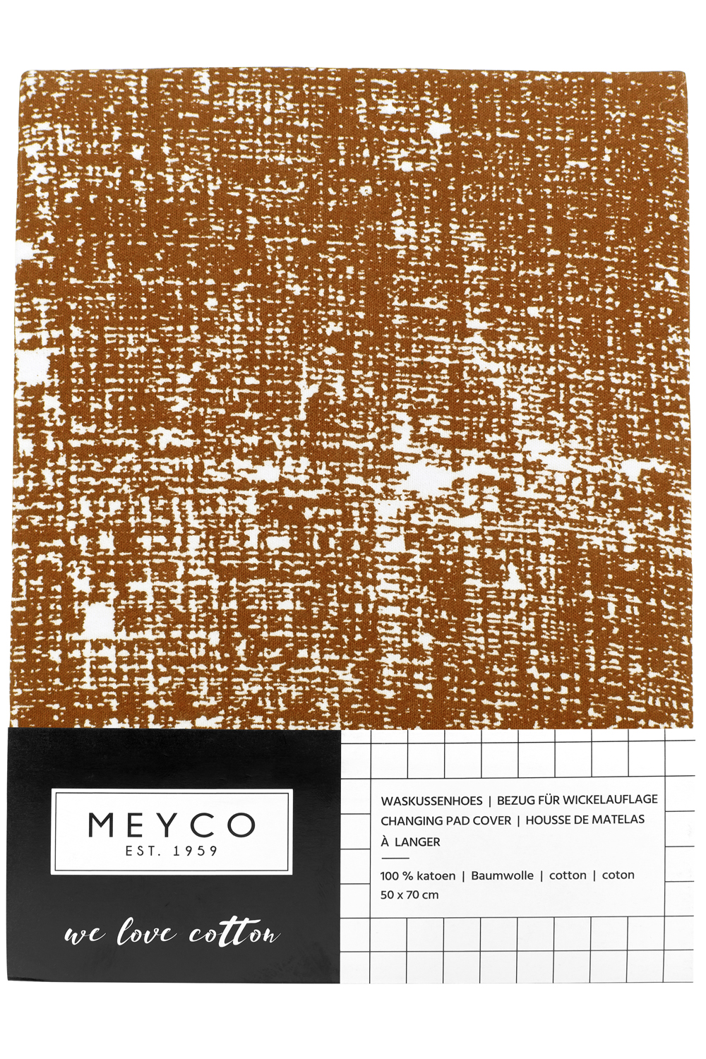 Aankleedkussenhoes Fine Lines - camel - 50x70cm